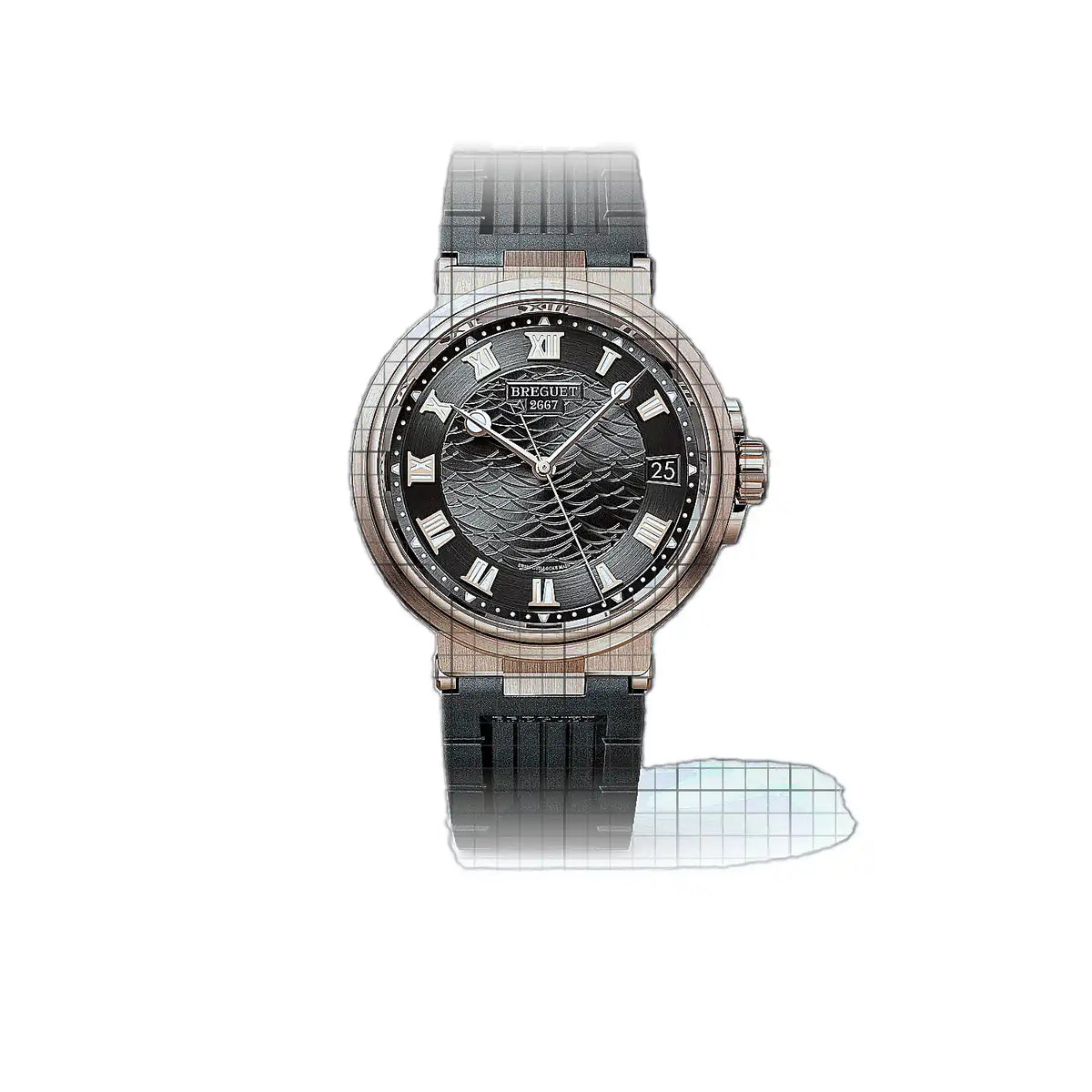 Breguet Marine 5517BR/G3/5ZU Horloge met grijze wijzerplaat en roségoud 40mm