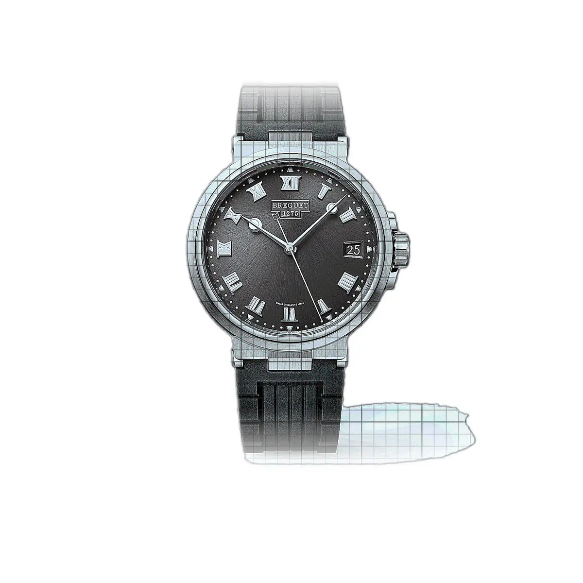 Breguet Marine 5517TI/G2/5ZU Grey Dial Titanium 40mm Watch