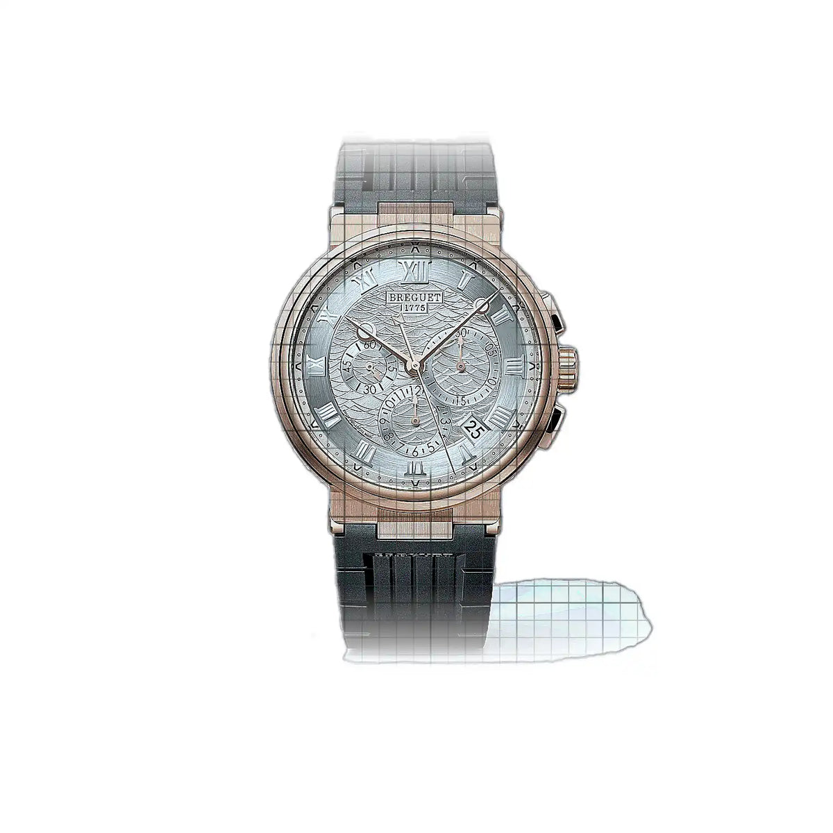 Montre Breguet Marine 5527BR/12/5WV à cadran argenté Or rose, 42 mm