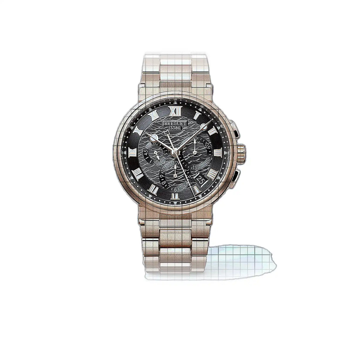 Breguet Marine 5527BR/G3/RW0 Gris Cadran Or rose Montre de 42 mm