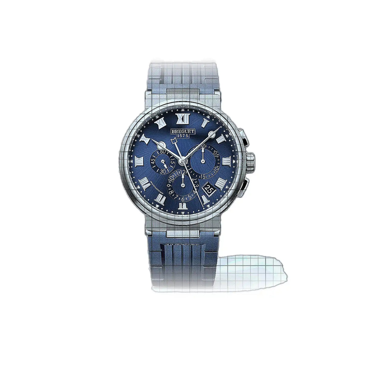 Breguet Marine 5527TI/Y1/5WV Blaues Zifferblatt, Titan, 42 mm Uhr