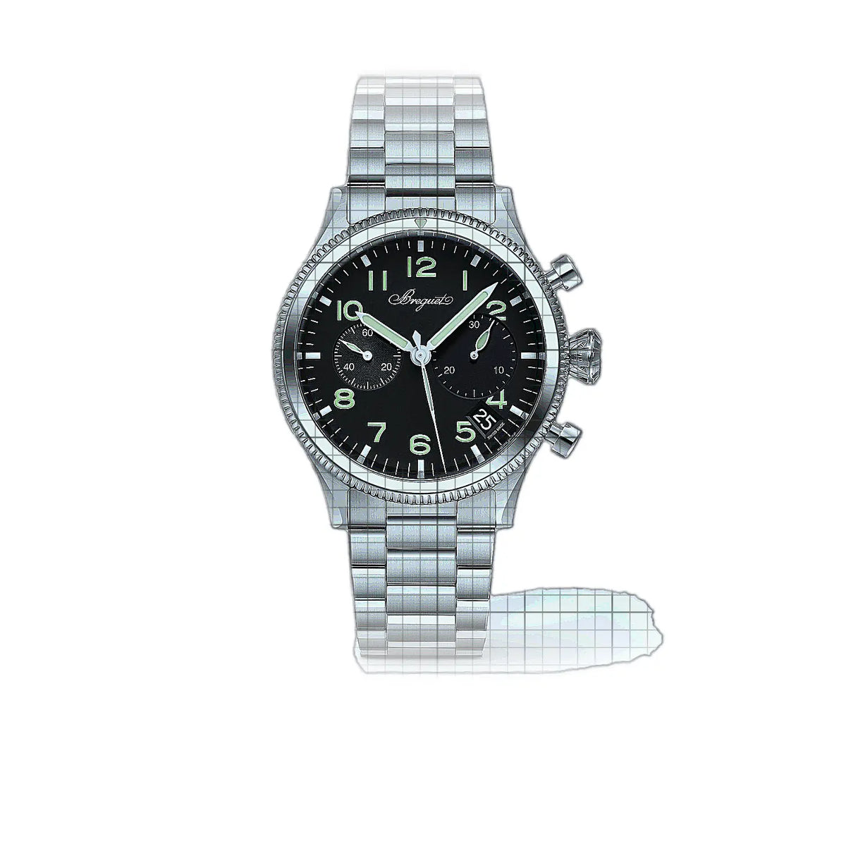 Breguet Type XX 2057ST/92/SW0 Black Dial Stainless steel 42mm Watch