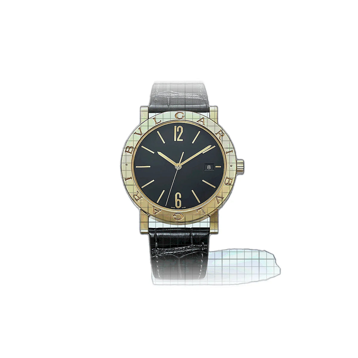 Bulgari Bulgari 103967 Horloge met zwarte wijzerplaat, geelgoud, 38 mm