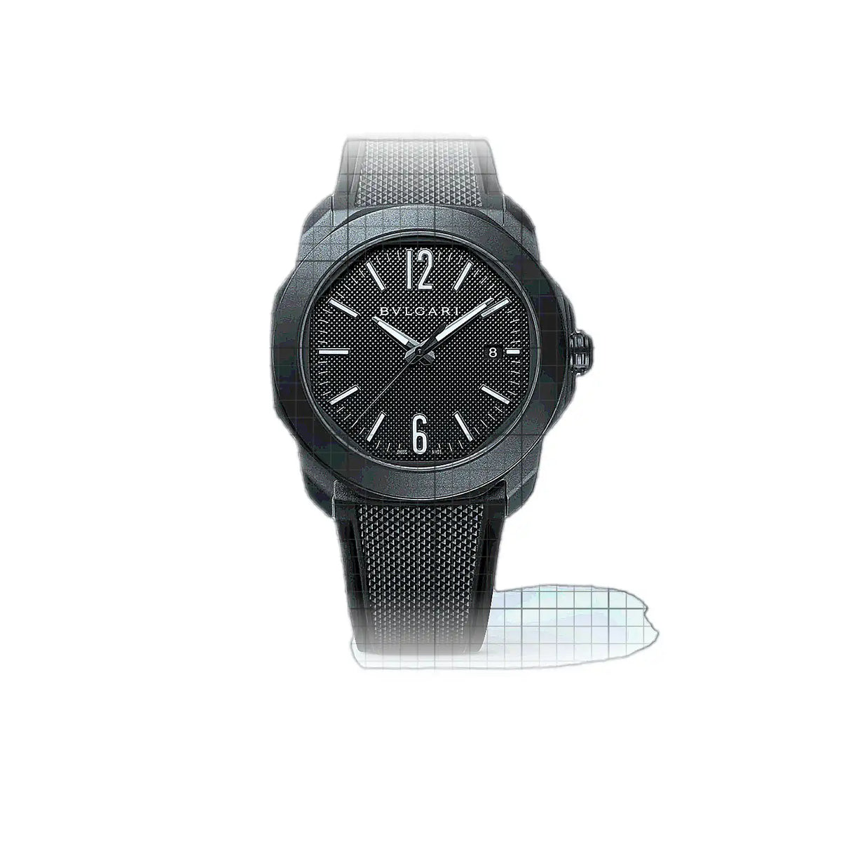 Bulgari Octo 103927 Horloge met zwarte wijzerplaat, roestvrij staal, 41 mm