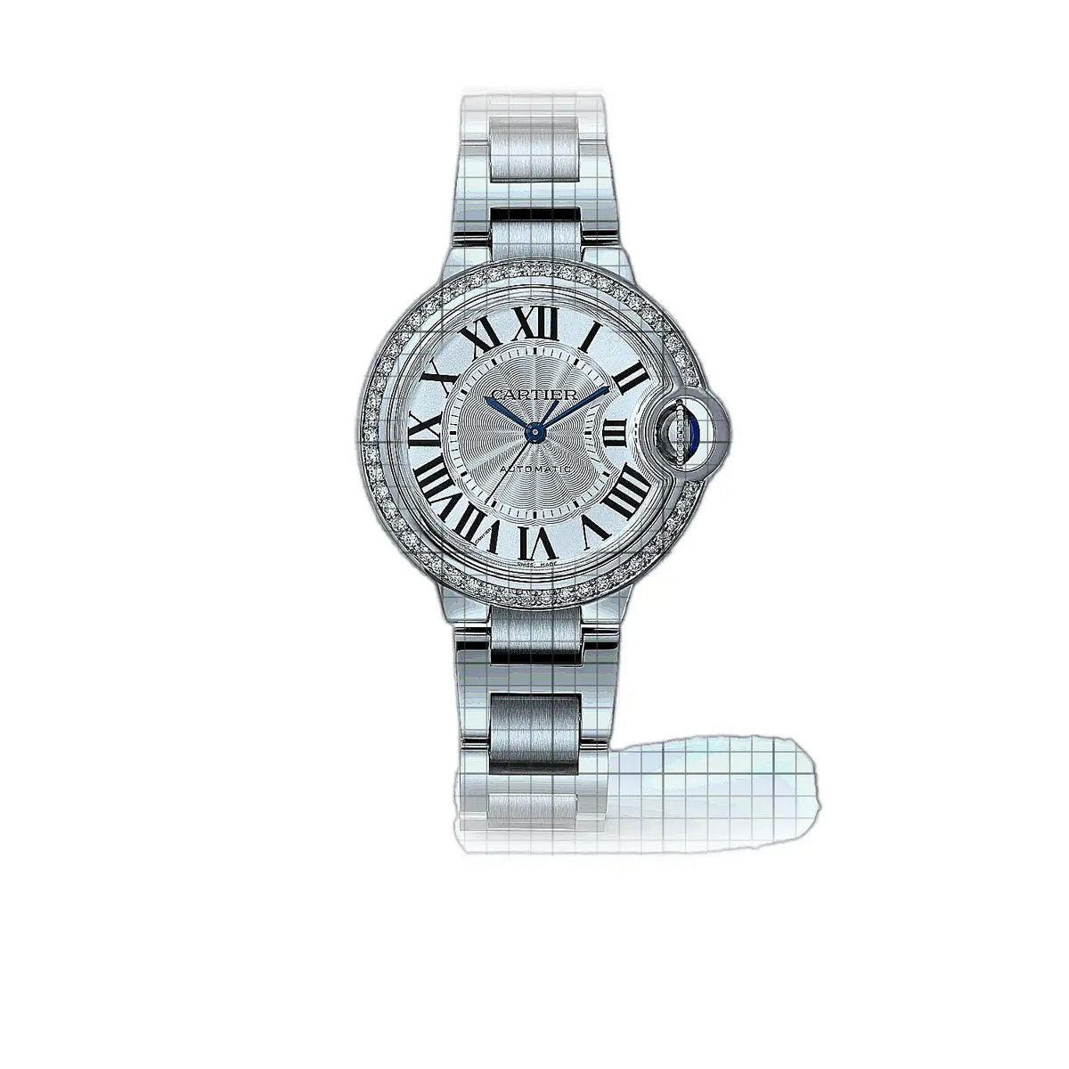 Cartier Ballon Bleu W4BB0023 Silver Dial Stainless steel 33mm Watch