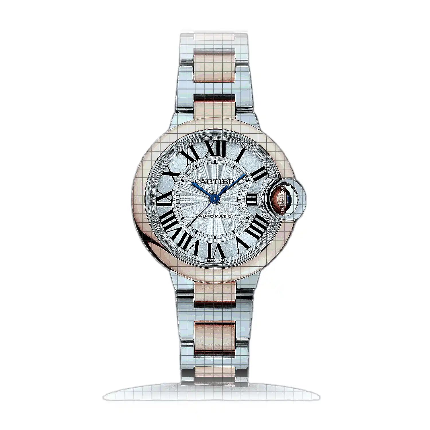 Cartier Ballon Bleu de Cartier W2BB0032 Silver Dial Stainless steel 33mm Watch