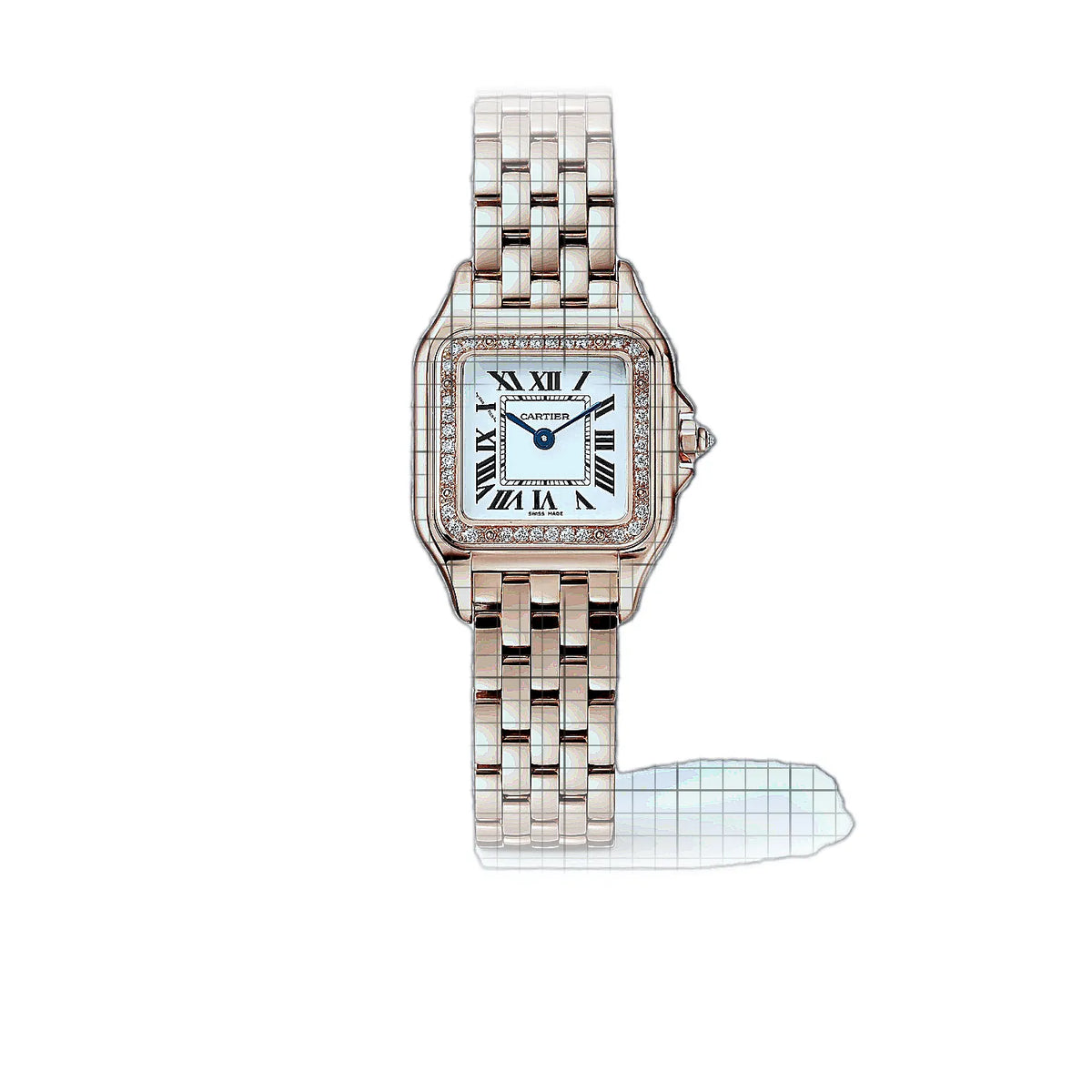 Cartier Panthère WJPN0087 Weiß Zifferblatt Roségold 30 mm Uhr