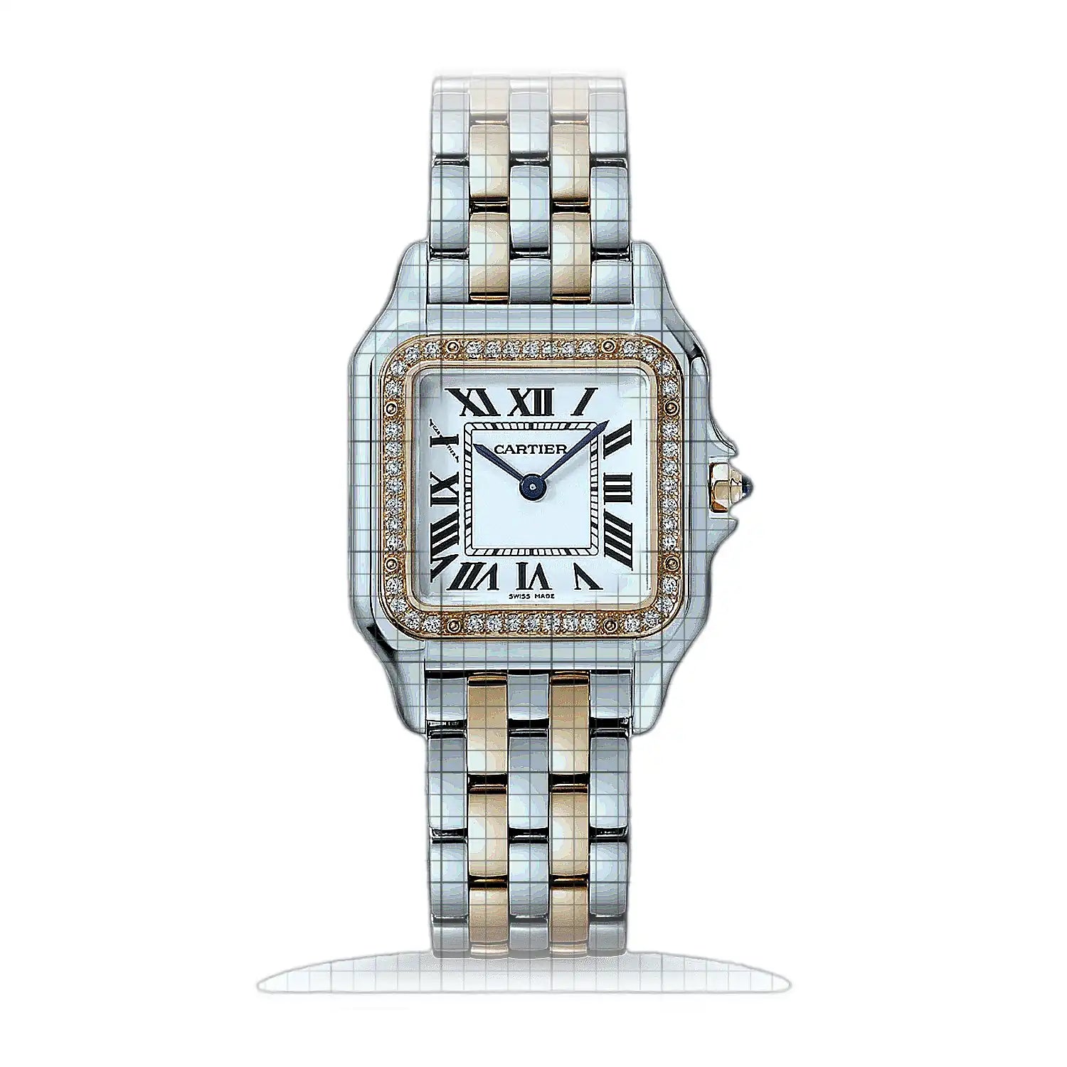 Cartier Panthère de Cartier W3PN0007 Silver Dial Stainless steel, rose gold 27mm Watch