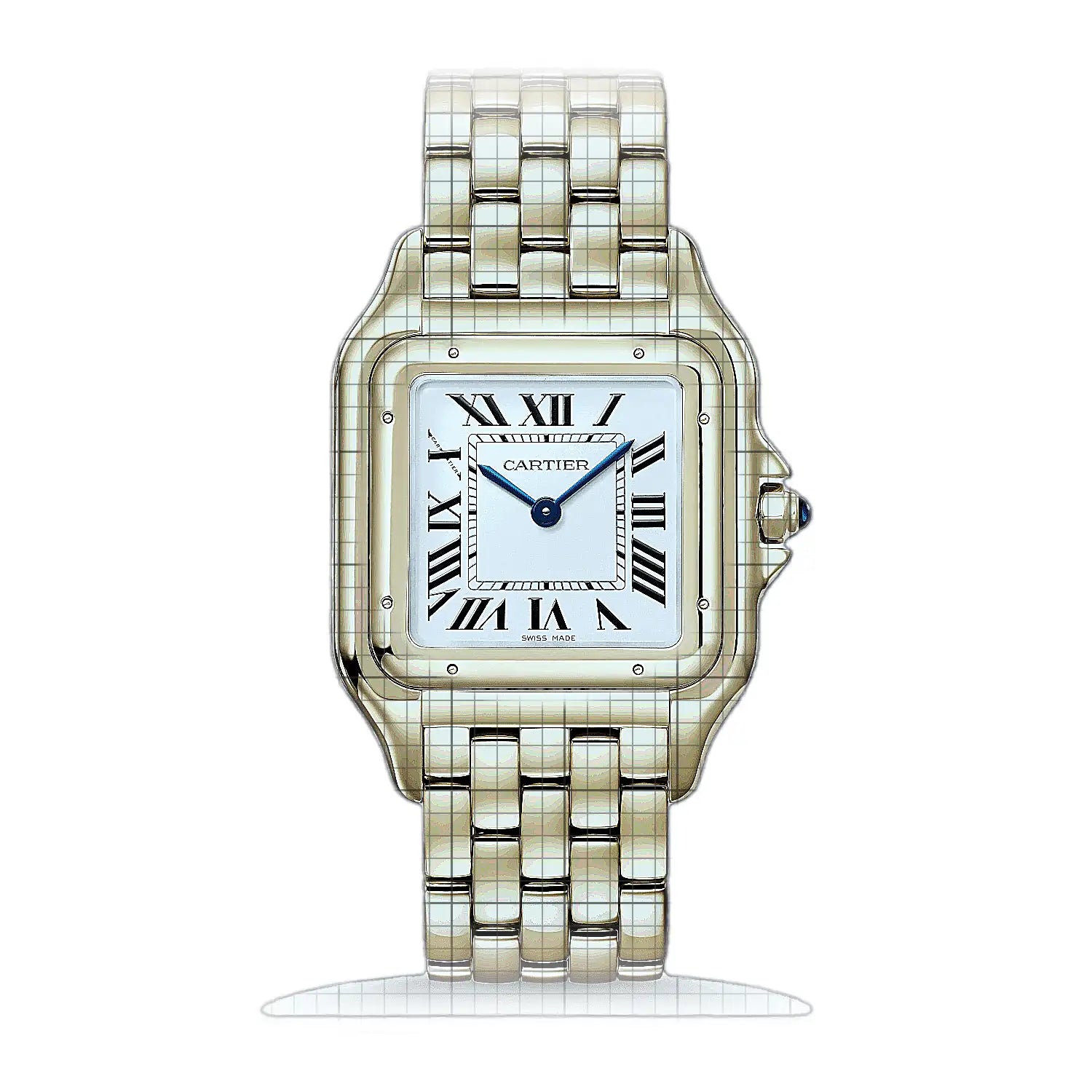 Cartier Panthère de Cartier WGPN0051 Silver Dial Yellow gold 31 x 42mm Watch