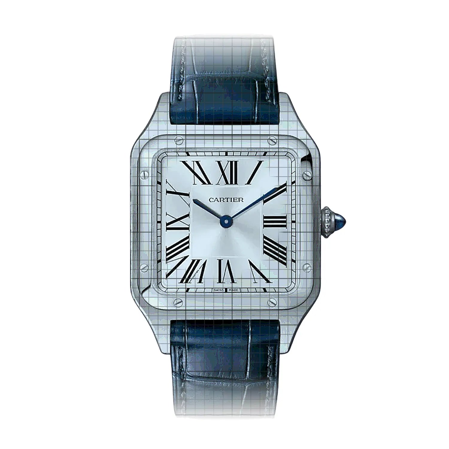 Cartier Santos-Dumont Quartz Silver 38mm
