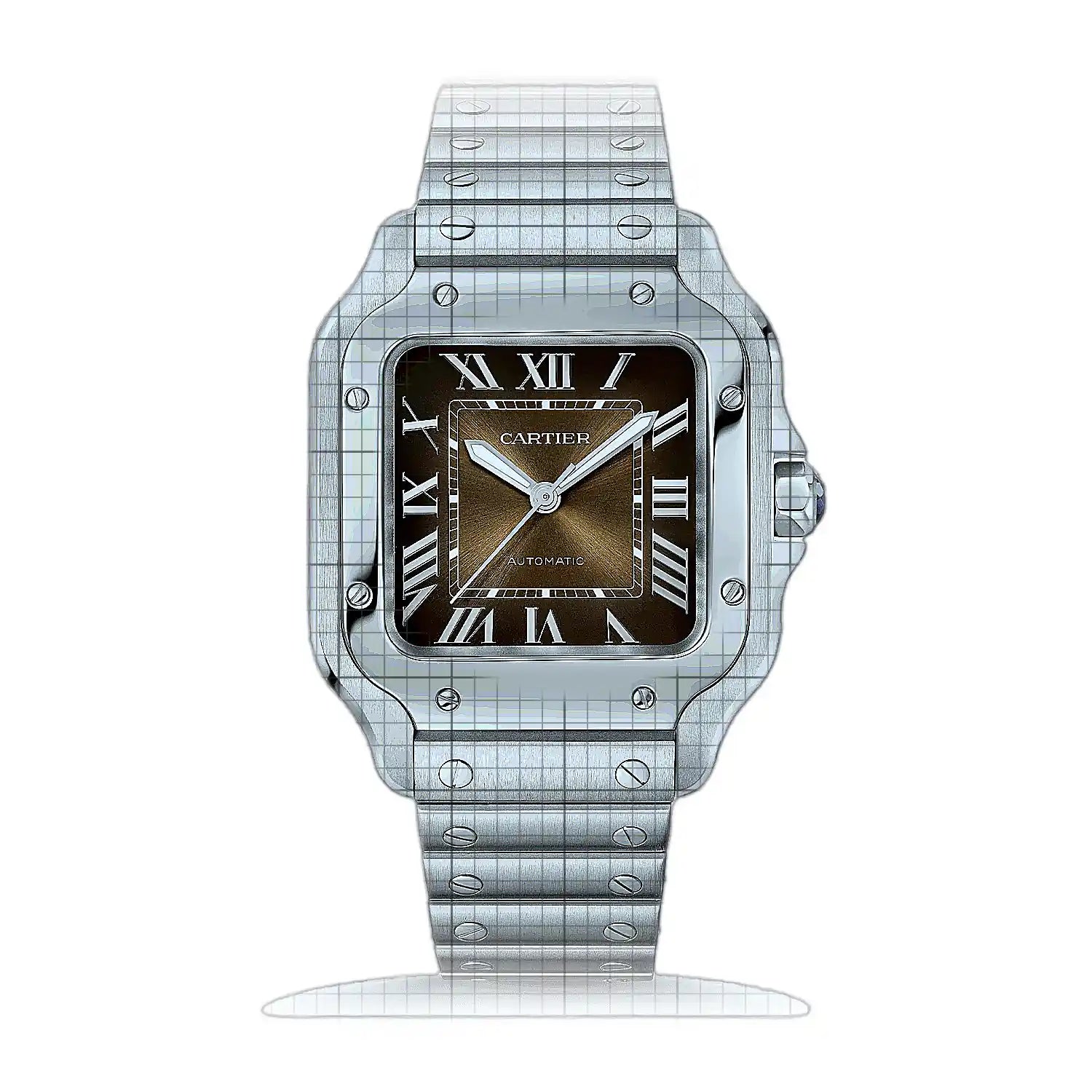 Cartier Santos Automatic Brown 35.1 x 41.9mm