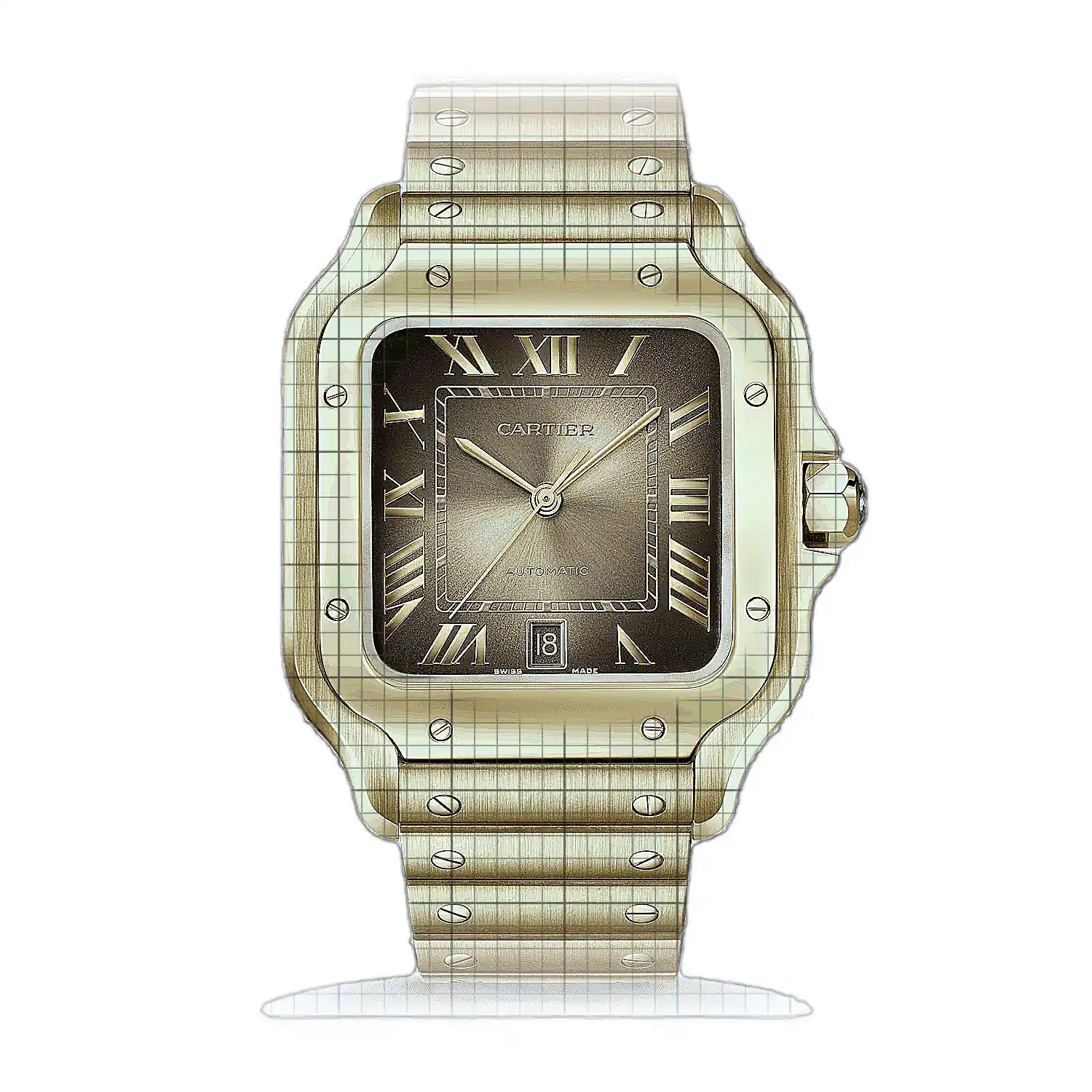 Cartier Santos de Cartier WGSA0095 Brown Dial Yellow gold 40mm Watch