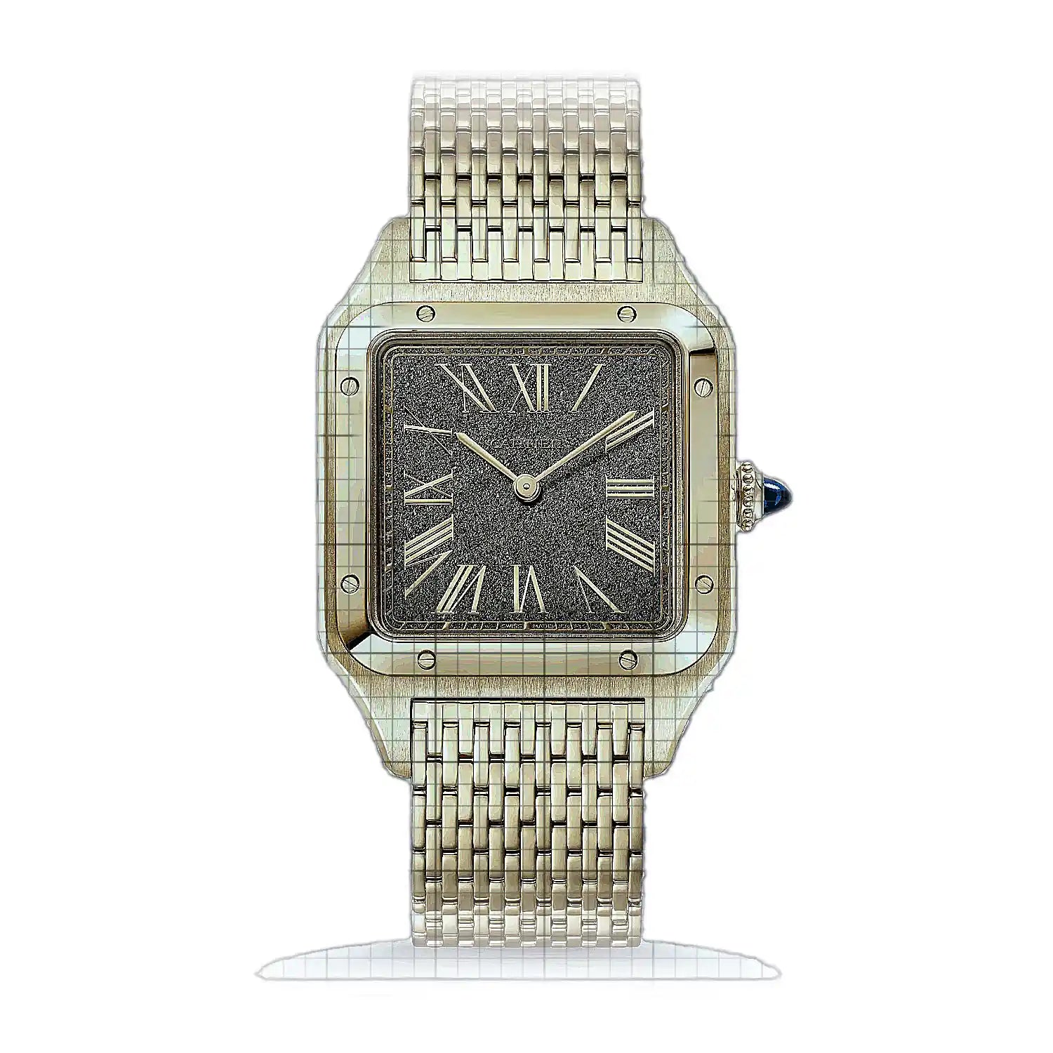 Cartier Santos de Cartier Santos-Dumont WGSA0123 Grey Dial Yellow gold 44mm Watch