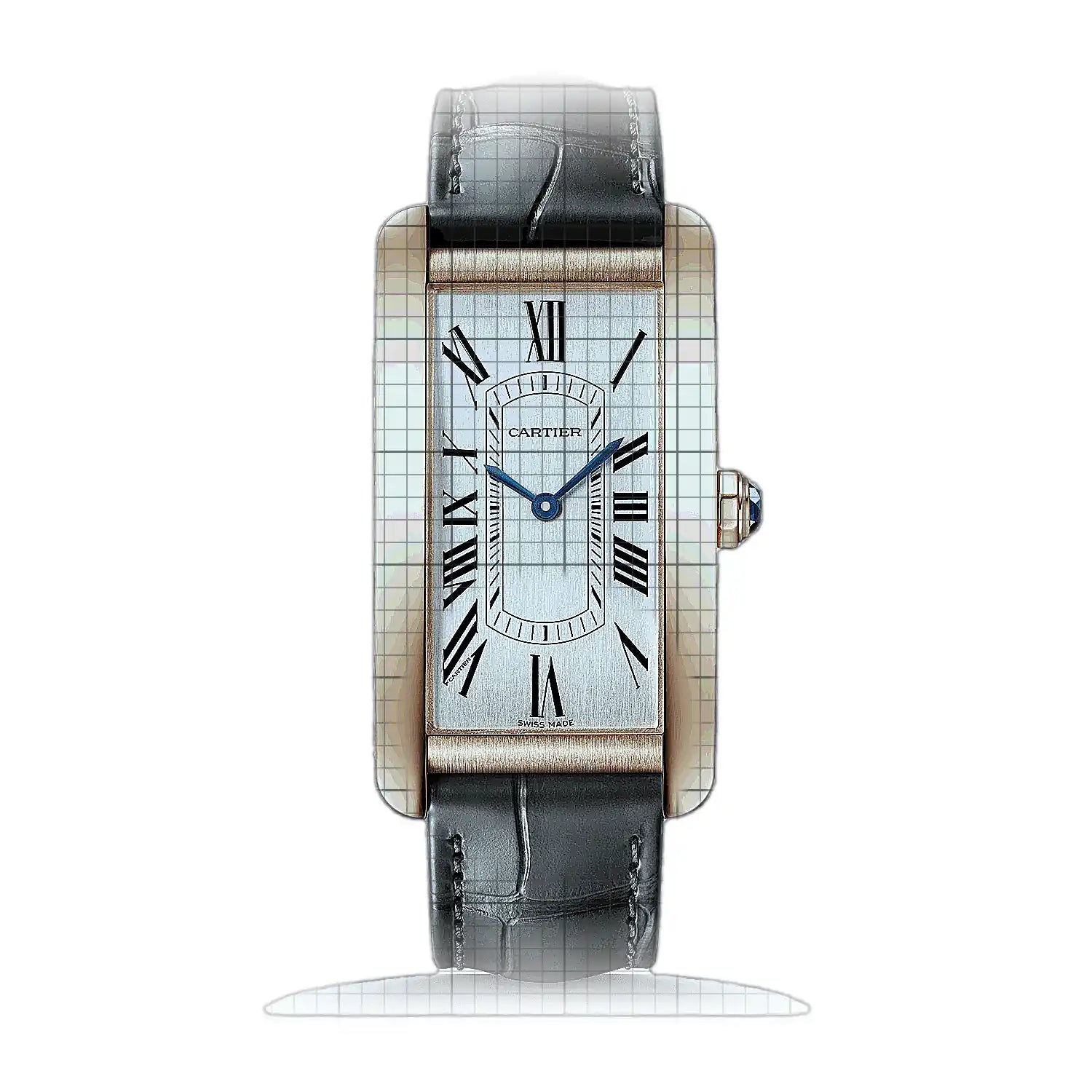 Cartier Tank Americaine Large Model WGTA0134 Silver Dial Rose gold 24mm Watch