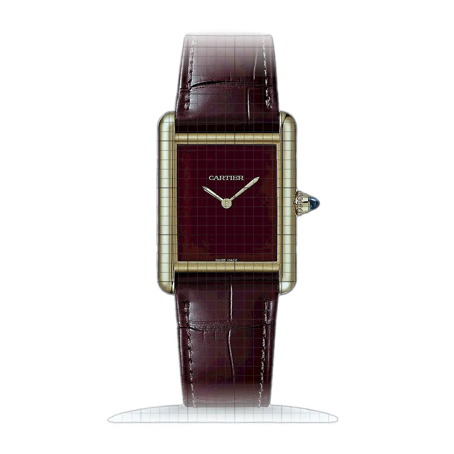 Cartier Tank Louis Cartier Large Model WGTA0190 Red Dial Yellow gold 25mm Watch