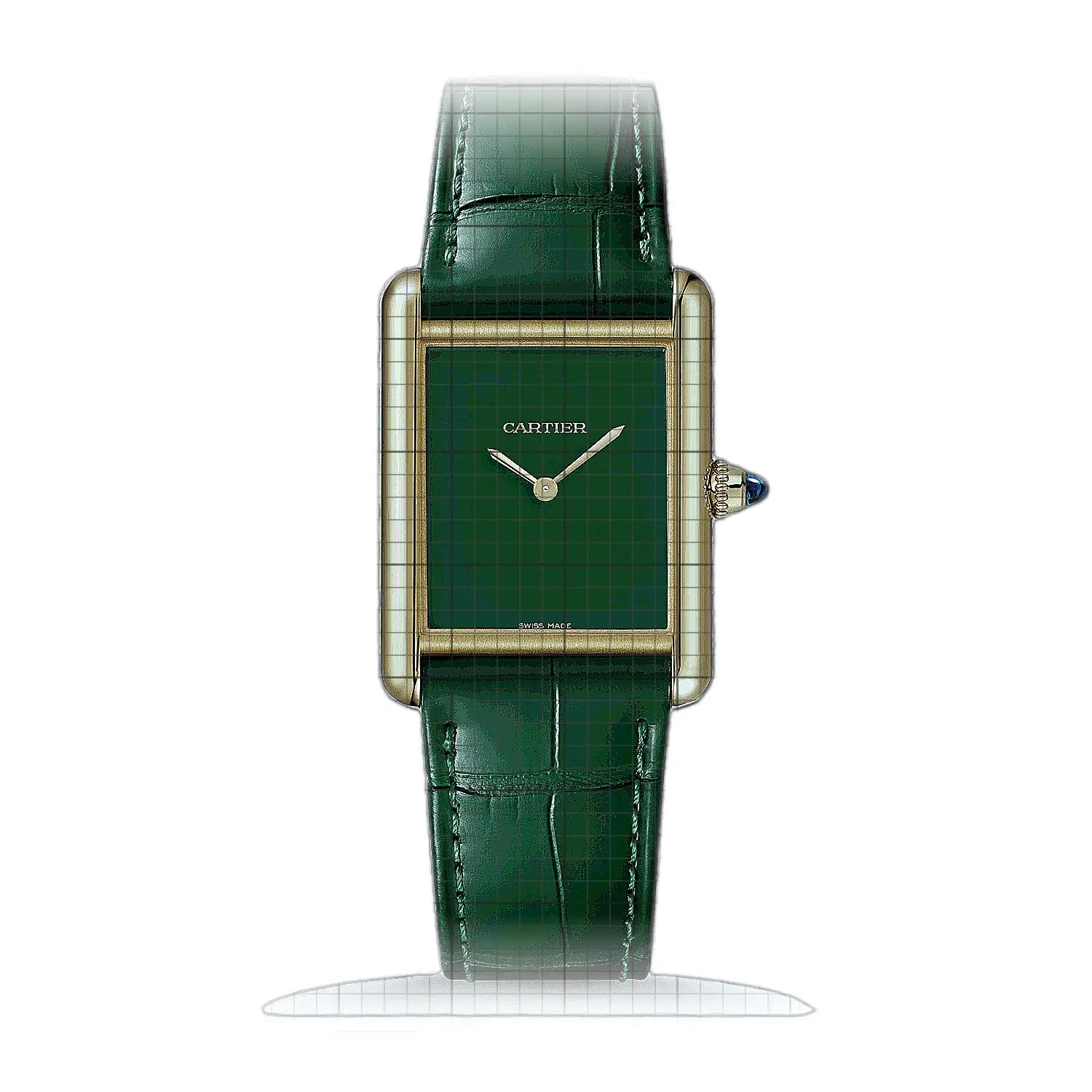 Cartier Tank Louis Cartier Large Model WGTA0191 Green Dial Yellow gold 25mm Watch
