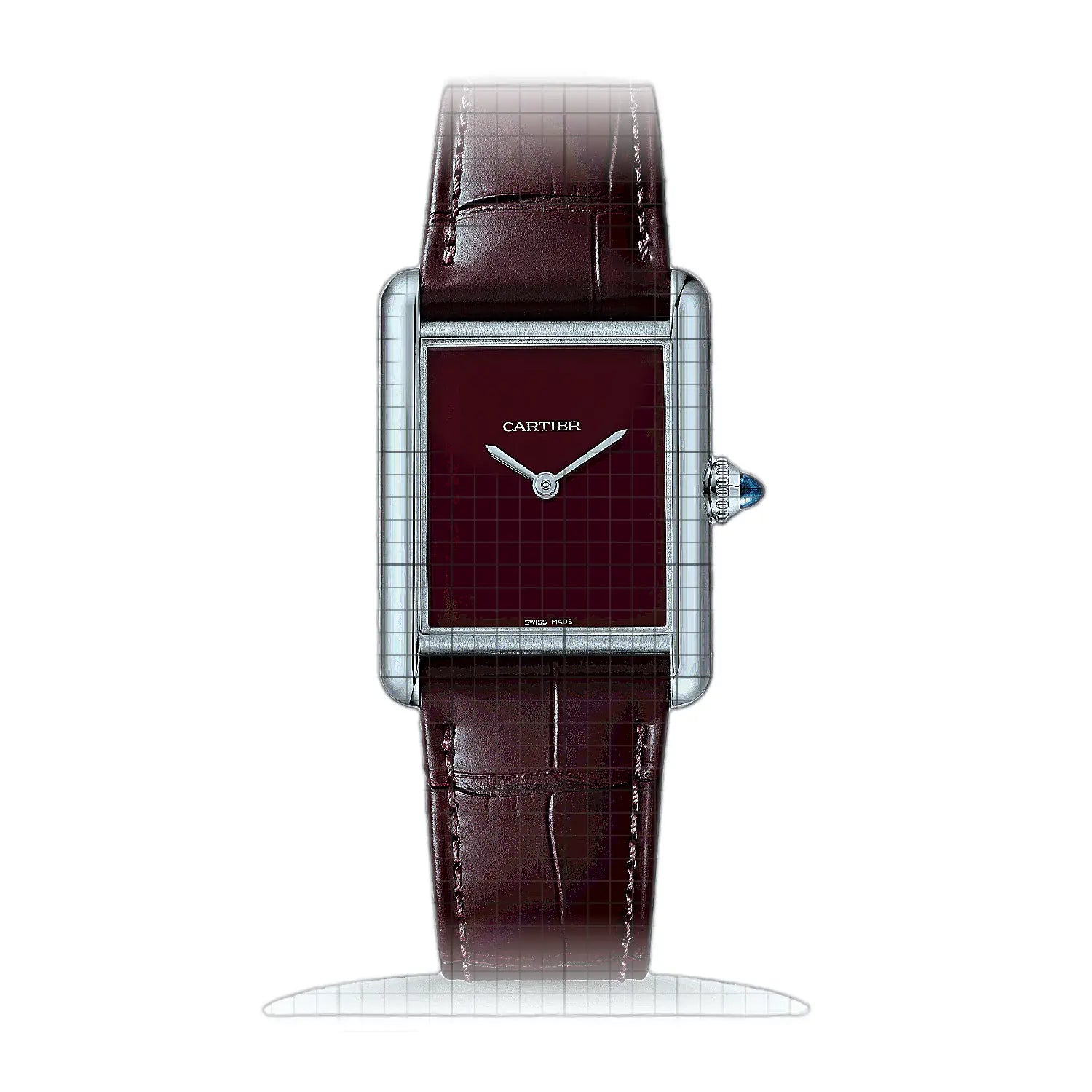 Cartier Tank Must Quartz Burgundy 33.7 x 25.5mm