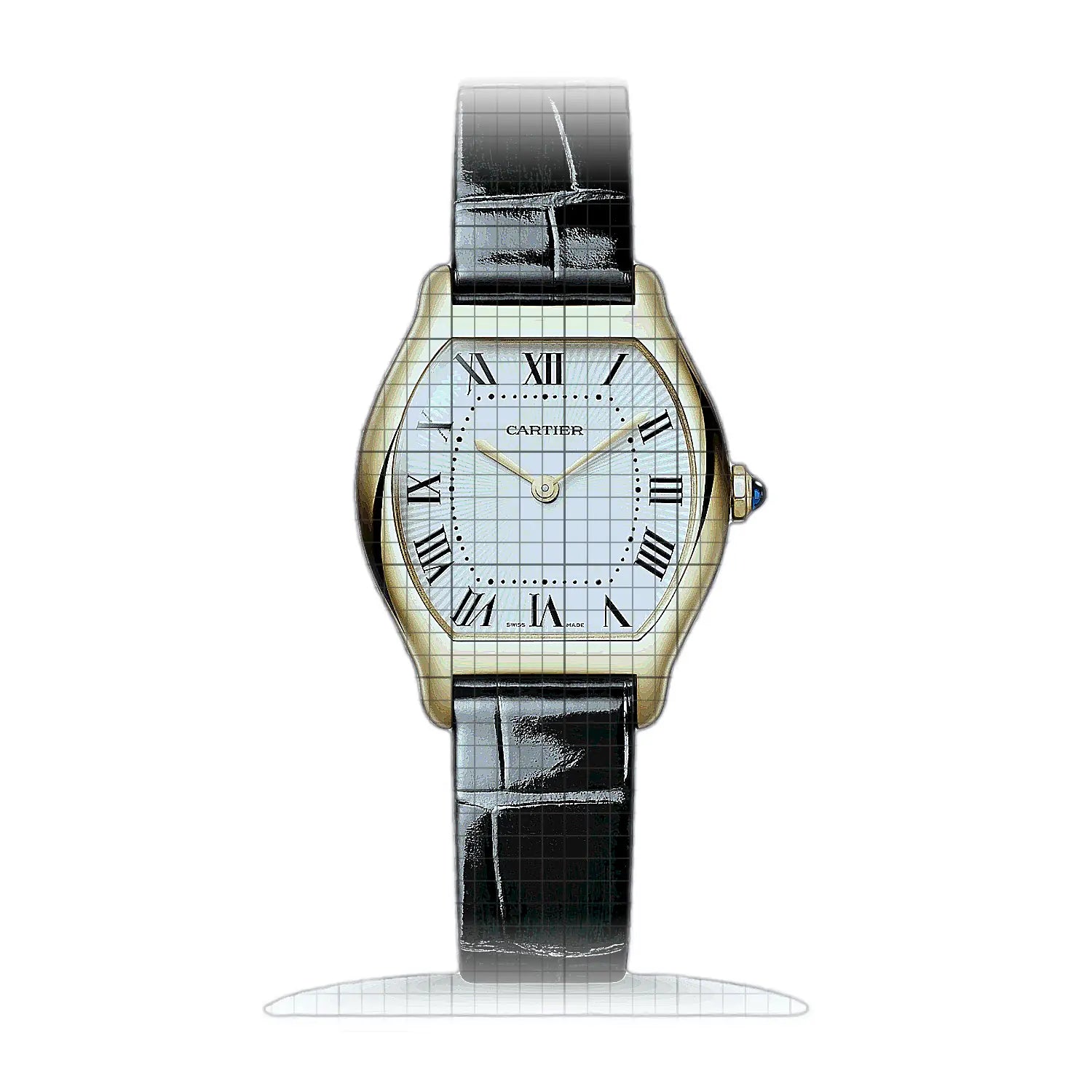 Cartier Tortue WGTO0015 White Dial Yellow gold 33mm Watch