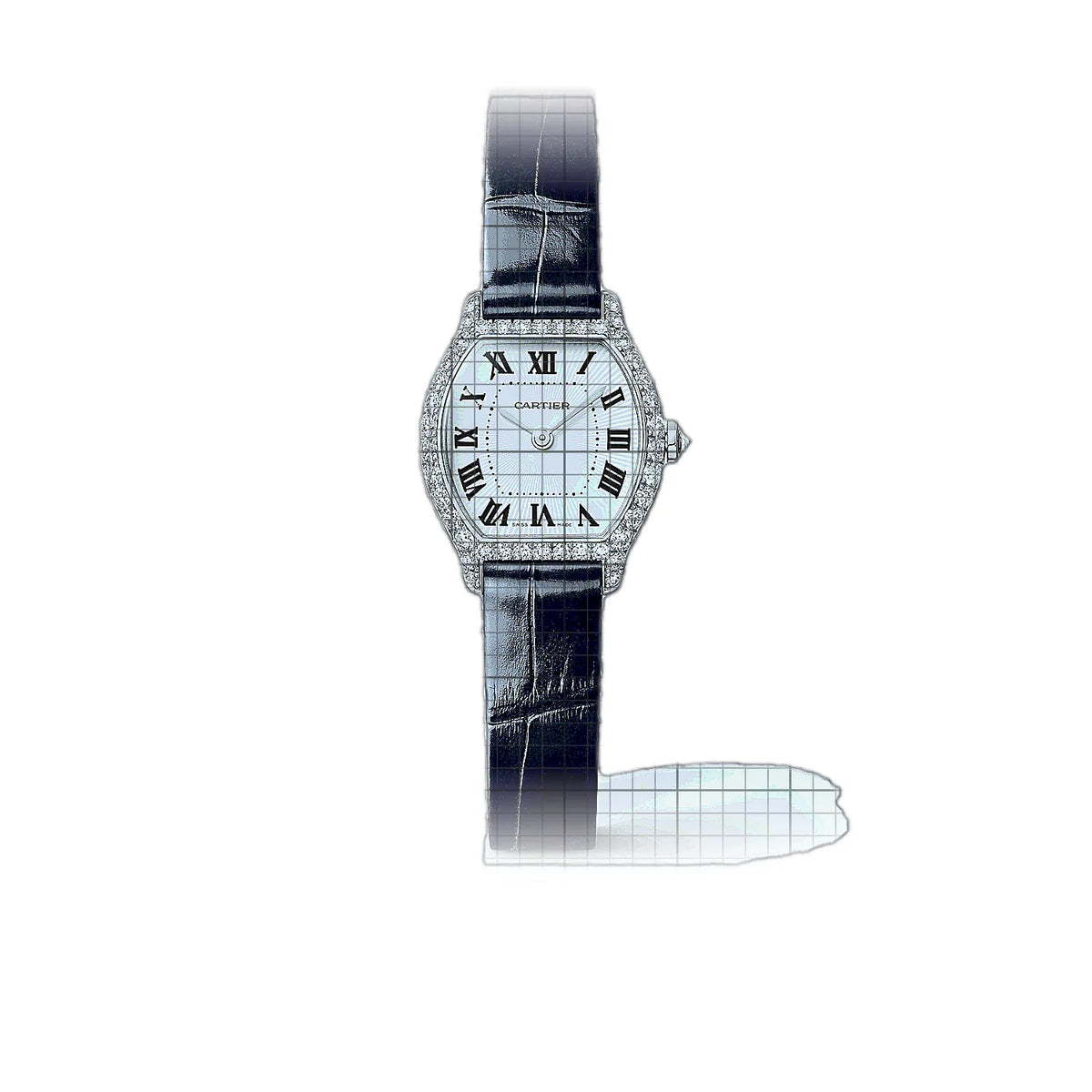 Montre Cartier Tortue WJT0013 Blanc Cadran Blanc or 26 mm