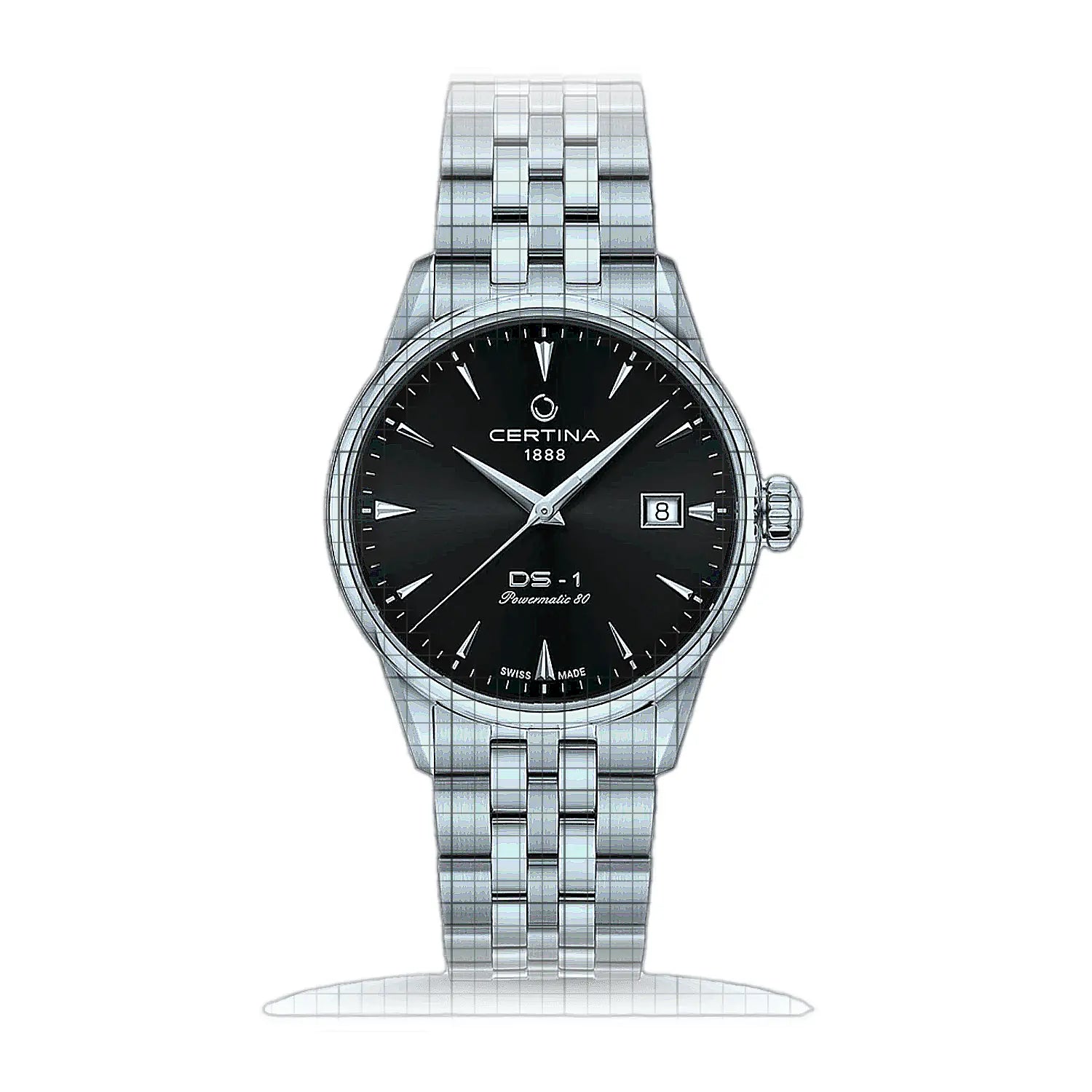 Certina DS-1 38mm C029.207.11.051.00 Black Dial Stainless steel 38mm Watch