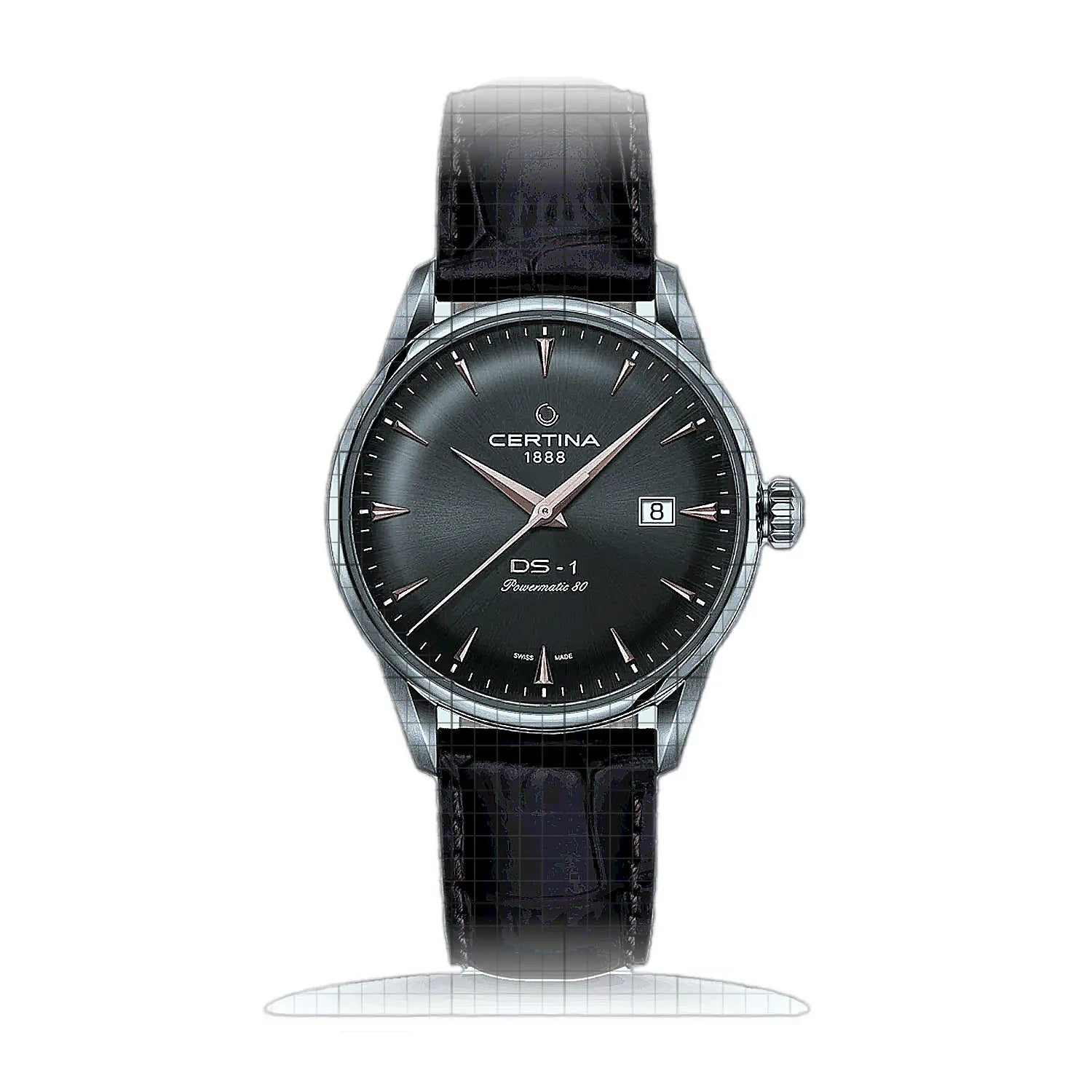 Certina DS-1 Powermatic 80 C029.807.16.081.01 Anthracite Dial Stainless steel 40mm Watch