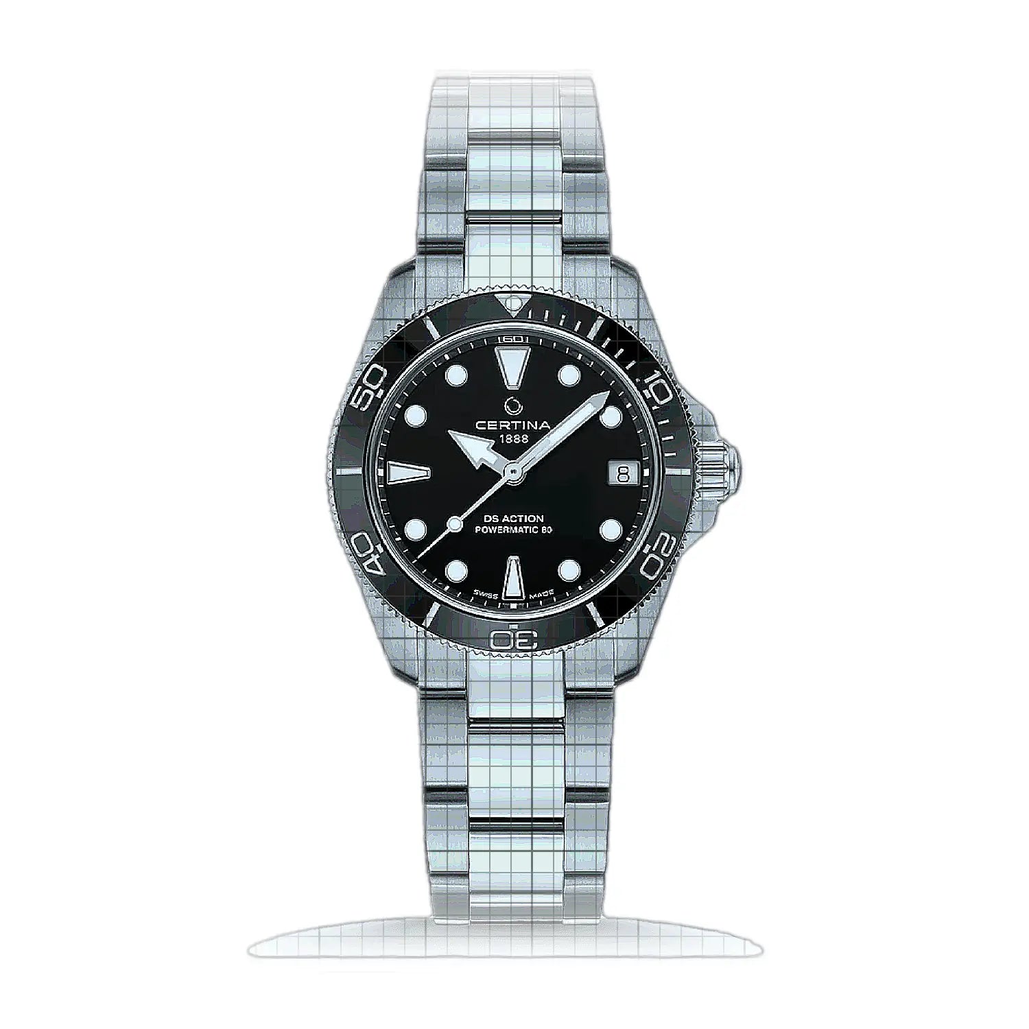 Certina DS Action 34,5 mm C032.007.11.051.00 Black Dial Stainless steel 35mm Watch
