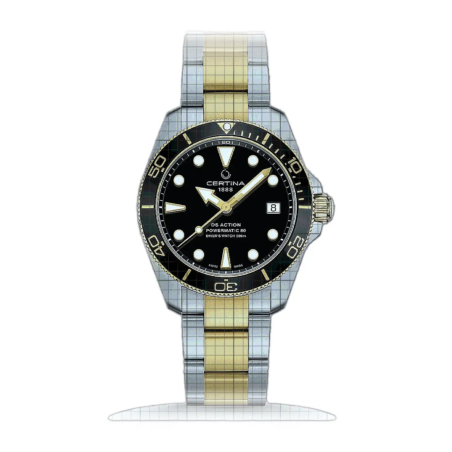 Certina DS Action Diver 38 mm C032.807.22.051.00 Black Dial Stainless steel 38mm Watch