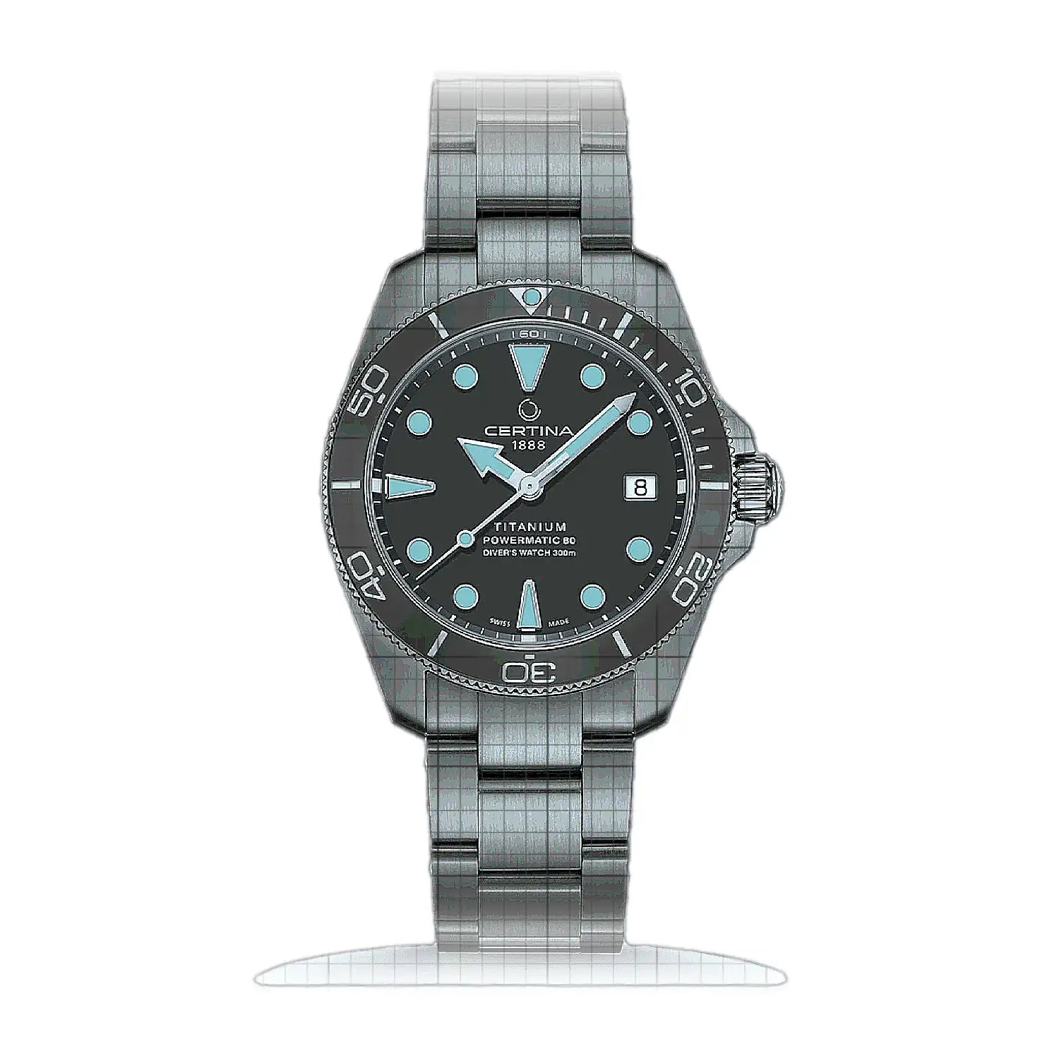 Certina DS Action Diver 38 mm C032.807.44.081.00 Grey Dial Titanium 38mm Watch