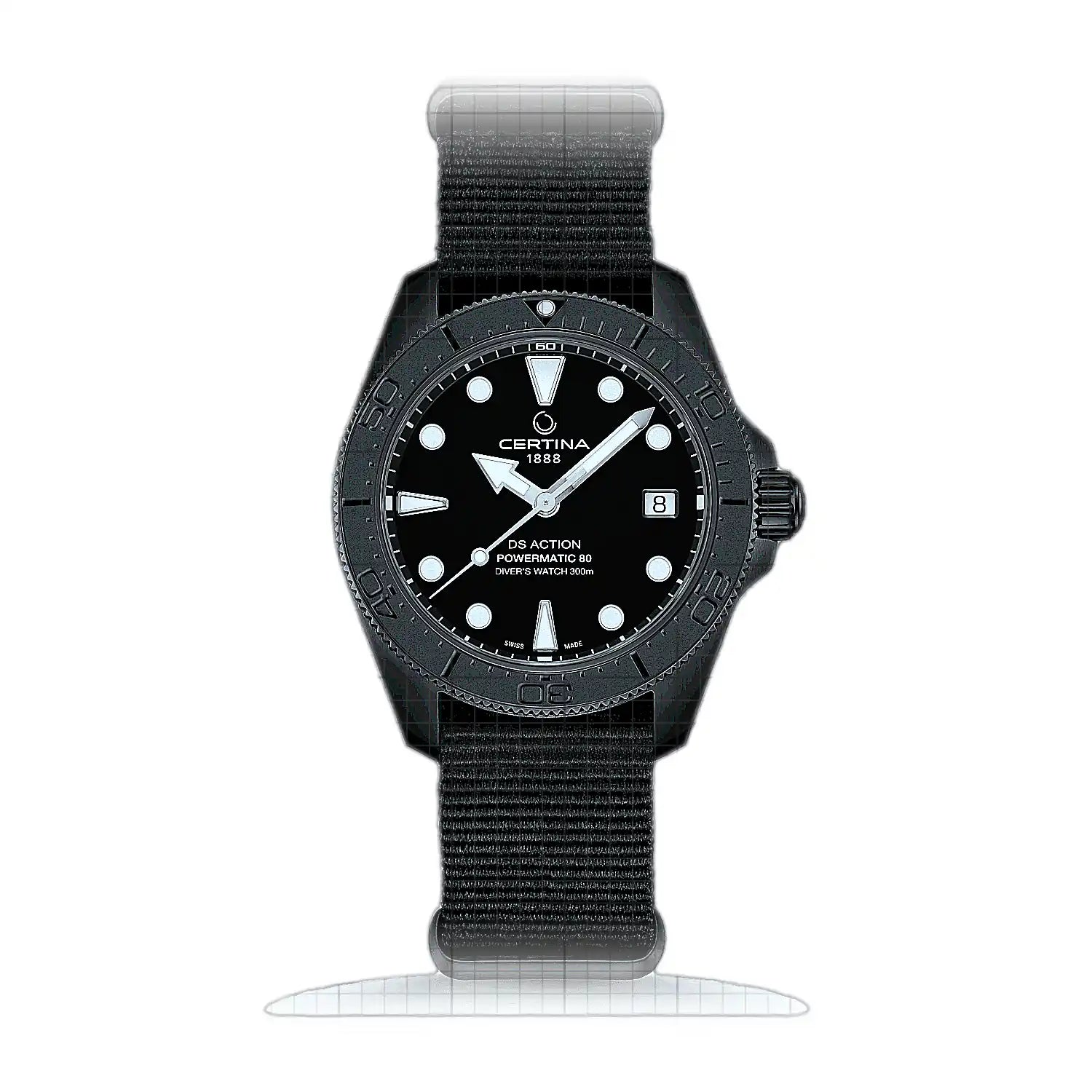 Certina DS Action Diver 38 mm Powermatic 80 C048.807.38.051.00 Black Dial Stainless steel 38mm Watch