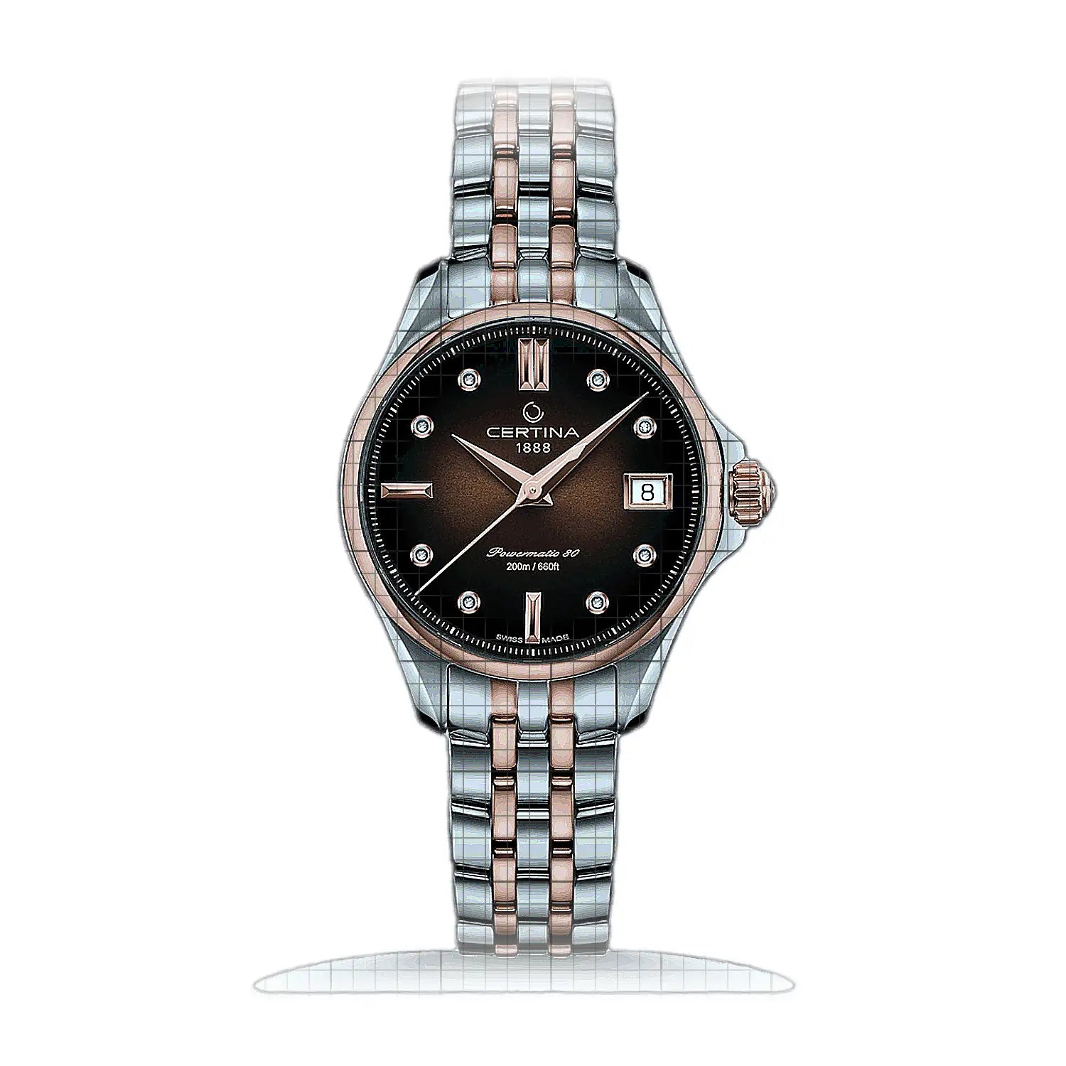 Certina DS Action Lady Powermatic 80 C032.207.22.296.00 Black Dial Stainless steel 35mm Watch