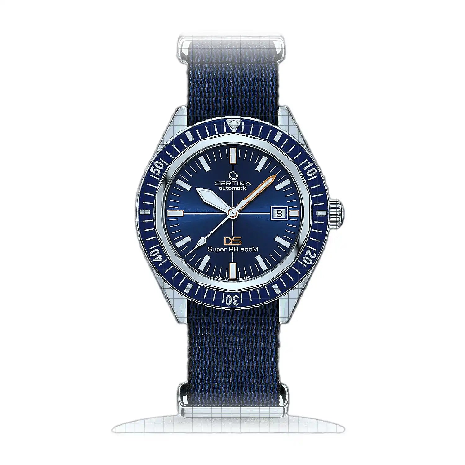 Certina DS Super PH500M C037.407.18.040.10 Blue Dial Stainless steel 43mm Watch