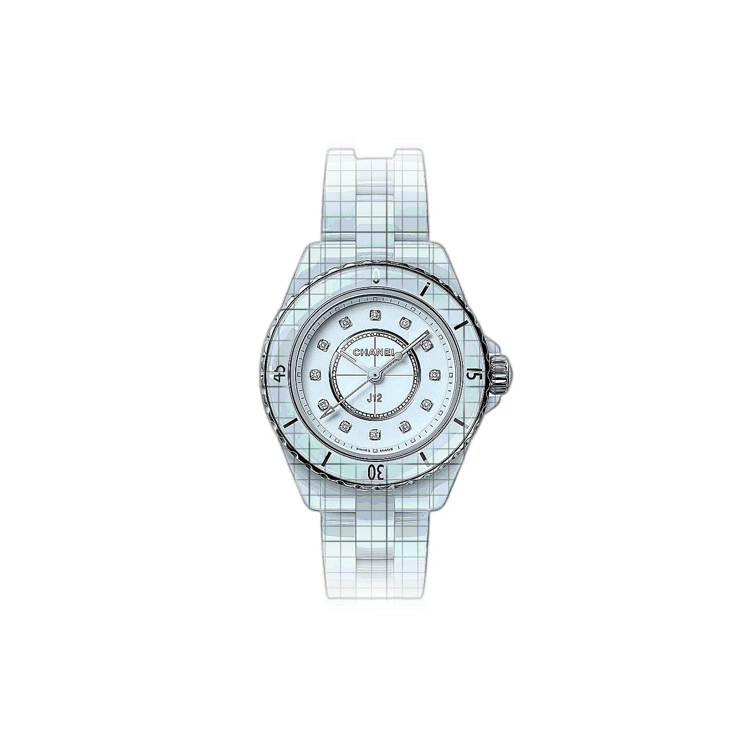 Chanel J12 28mm White