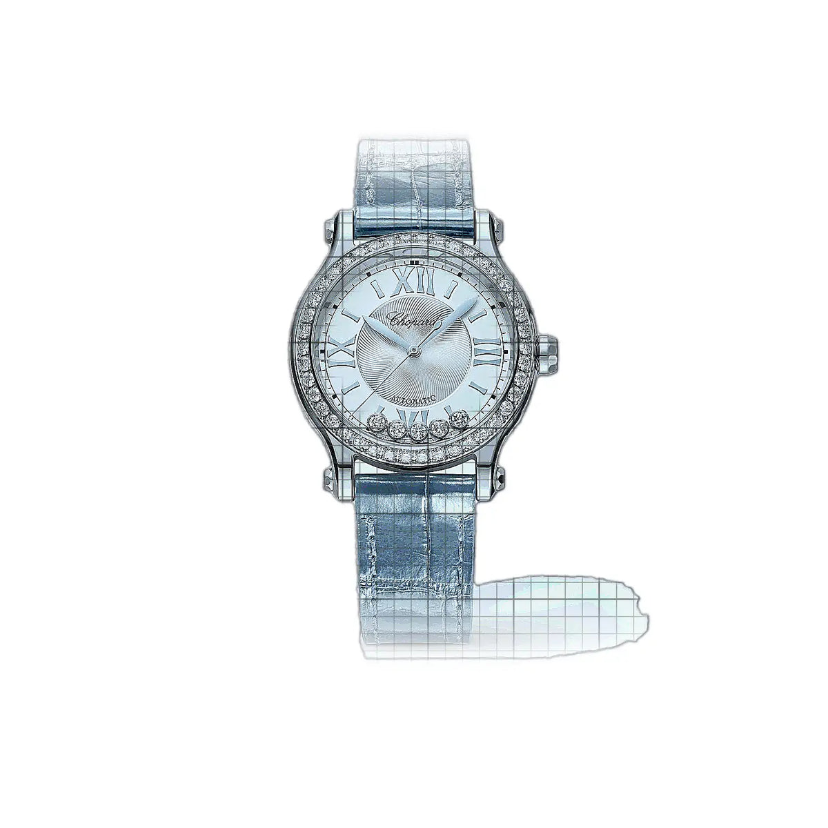 Montre Chopard Happy Sport 278608-3009, cadran argenté, acier inoxydable, 33 mm