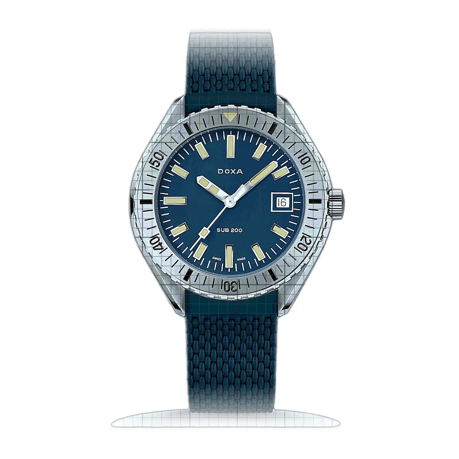 Doxa Sub 200 Caribbean 796.10.201.32 Blue Dial Stainless steel 42mm Watch