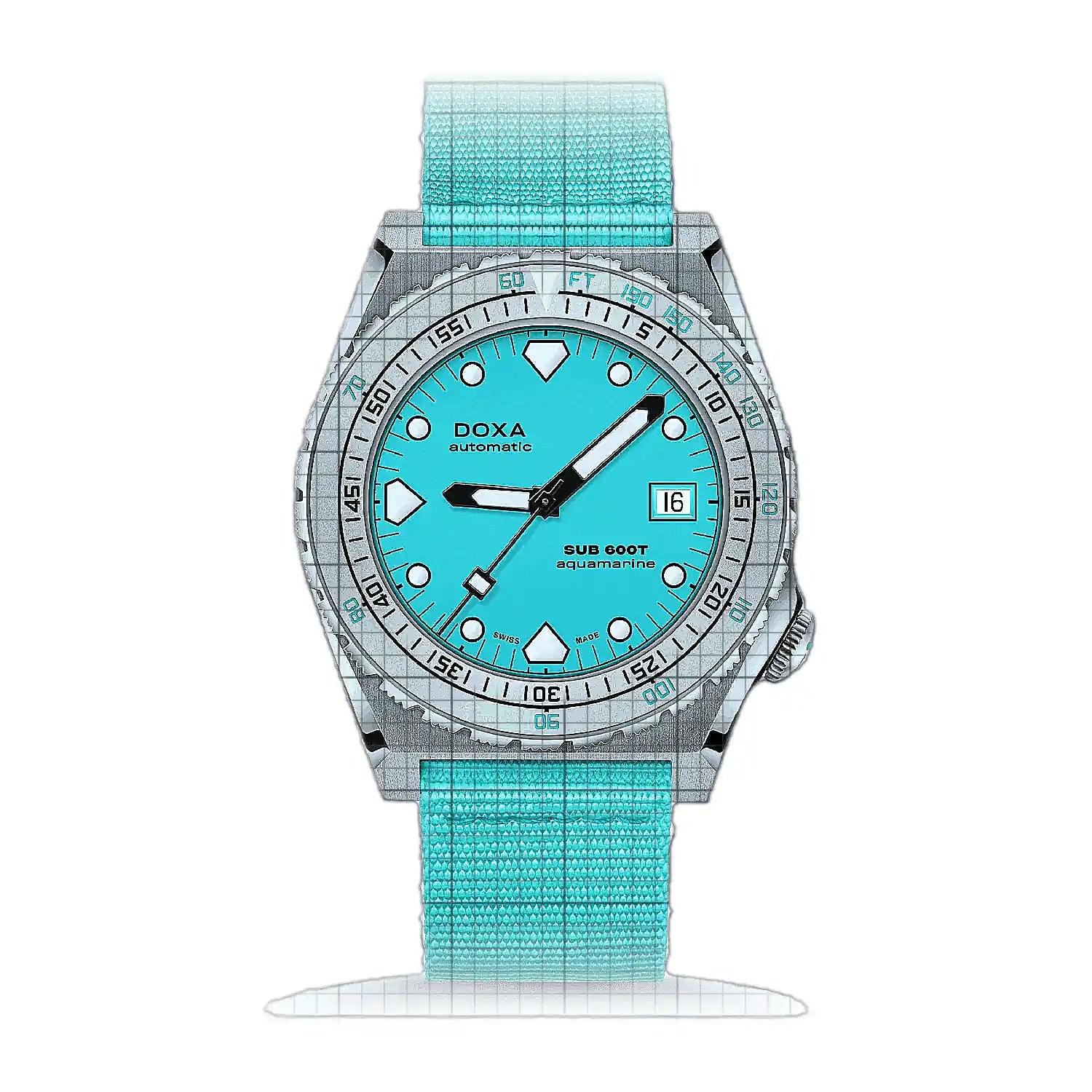 Doxa Sub 600T Aquamarine 862.10.241.25-N Blue Dial Stainless steel 40mm Watch