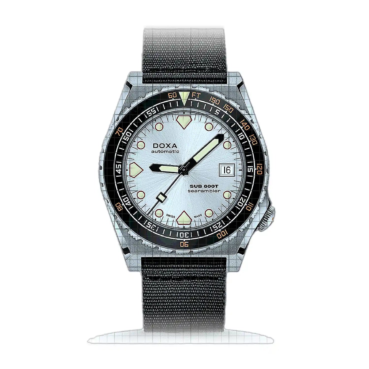 Doxa Sub 600T Searambler 861.10.021.20 Silver Dial Stainless steel 40mm Watch