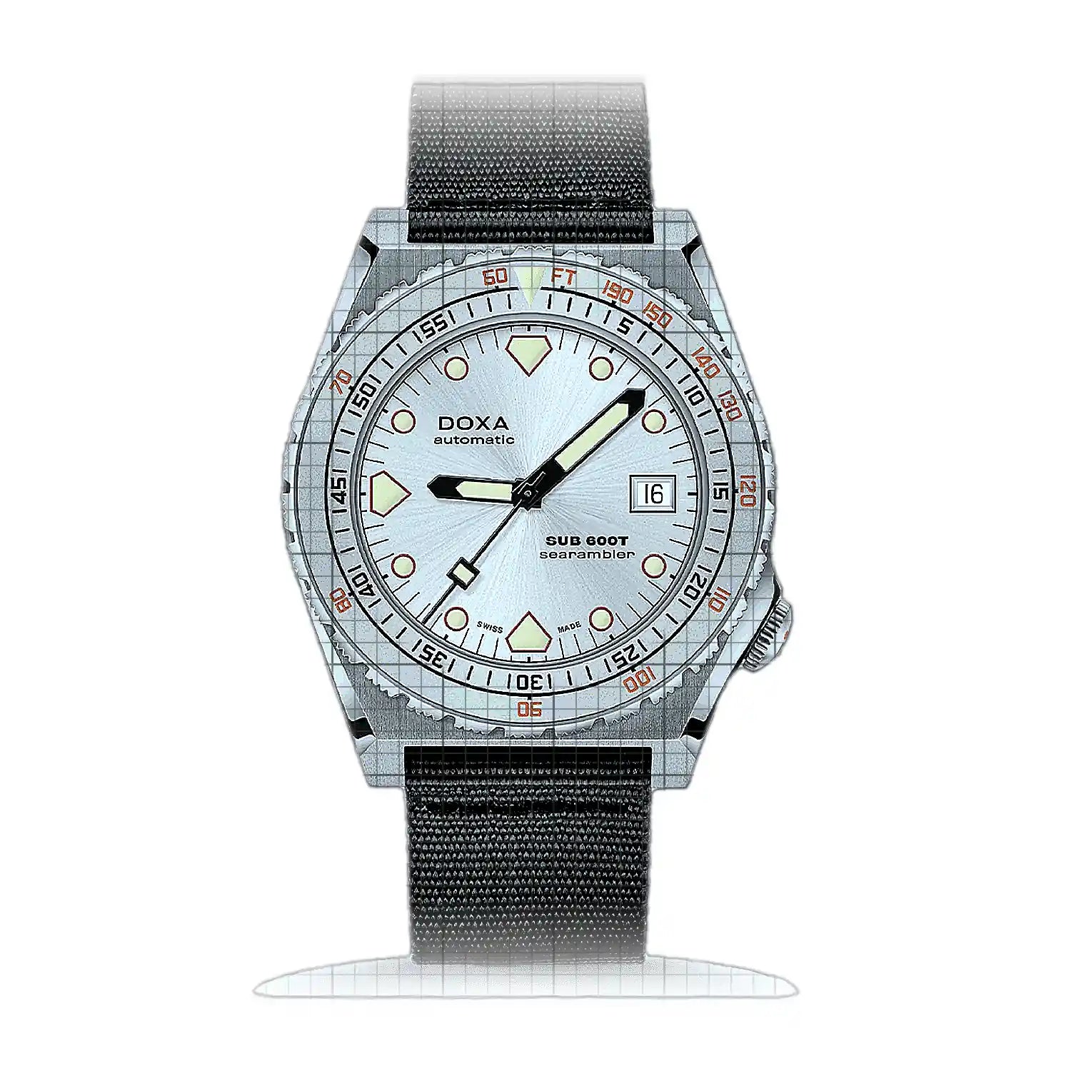 Doxa Sub 600T Searambler 862.10.021.20 Silver Dial Stainless steel 40mm Watch