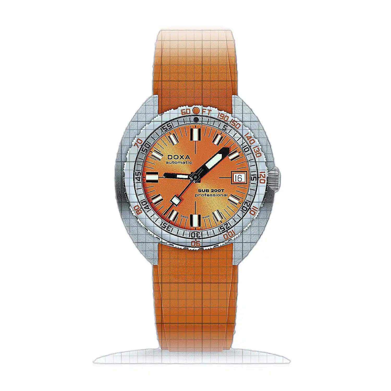 Doxa Sub 600T Whitepearl 862.10.011.23-N Silver Dial Stainless steel 40mm Watch