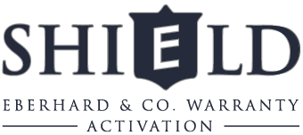 Logo for Eberhard & Co. Warranty Activation with a shield design.