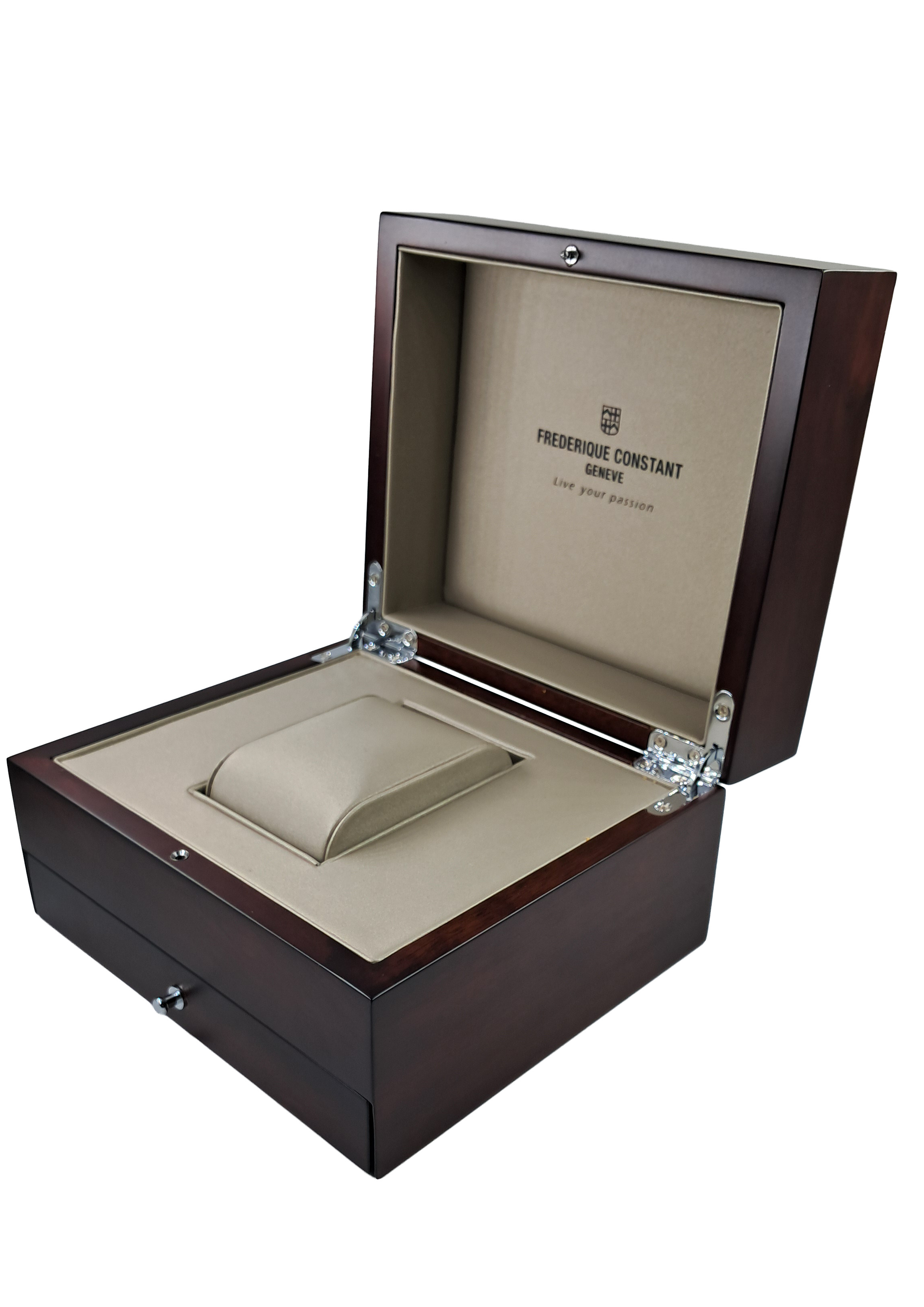 Frederique Constant Wooden Watch Box with Pillow and drawer