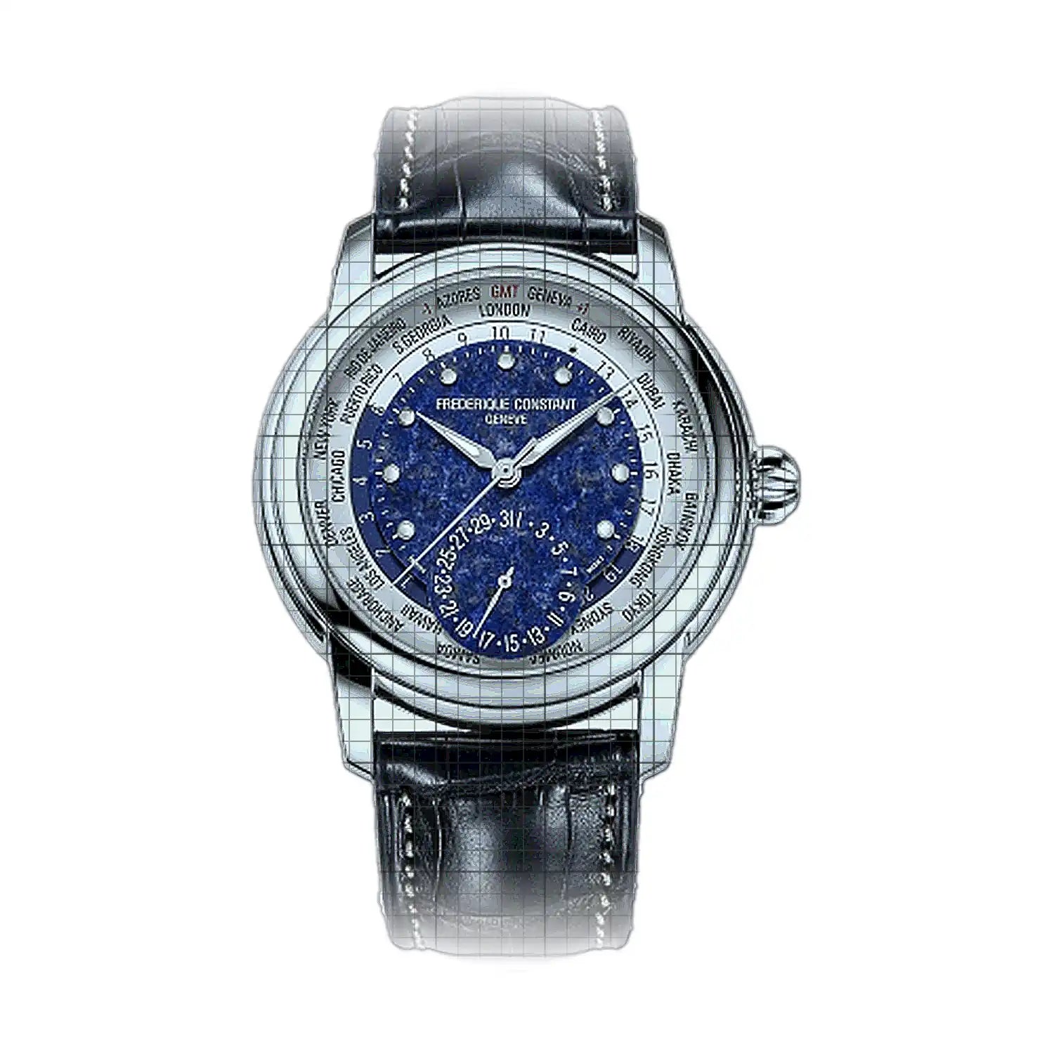 Frederique Constant Manufacture Classic Worldtimer 42mm Blue