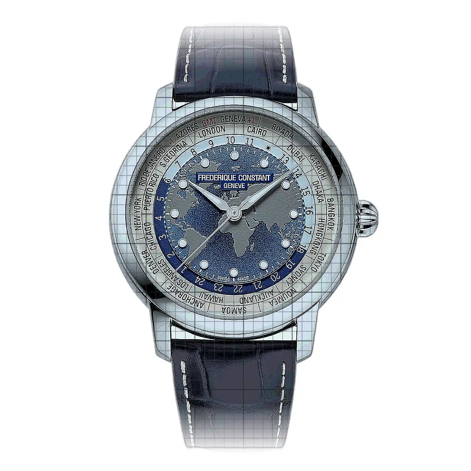 Frederique Constant Manufacture Classic Worldtimer 40mm Blue