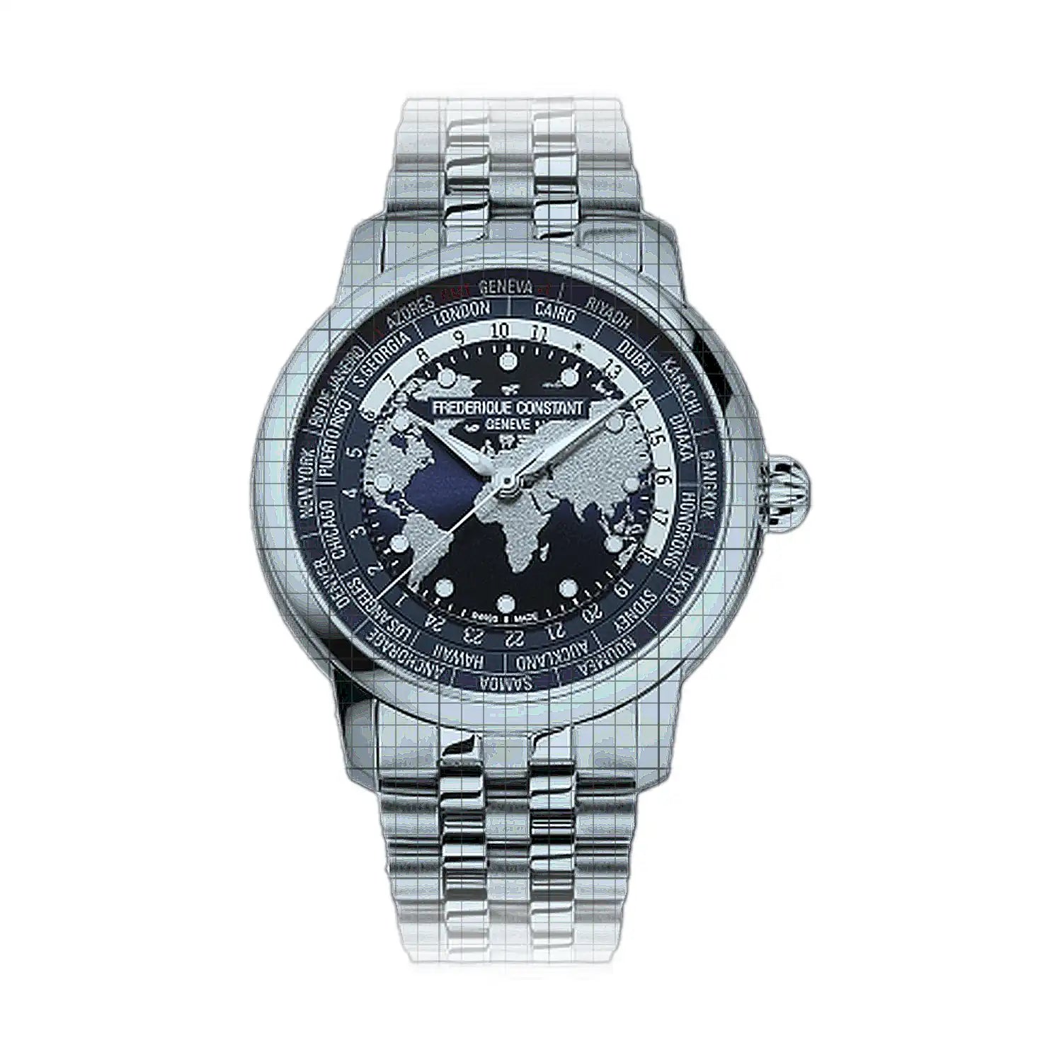 Frederique Constant Manufacture Classic Worldtimer 40mm Blue