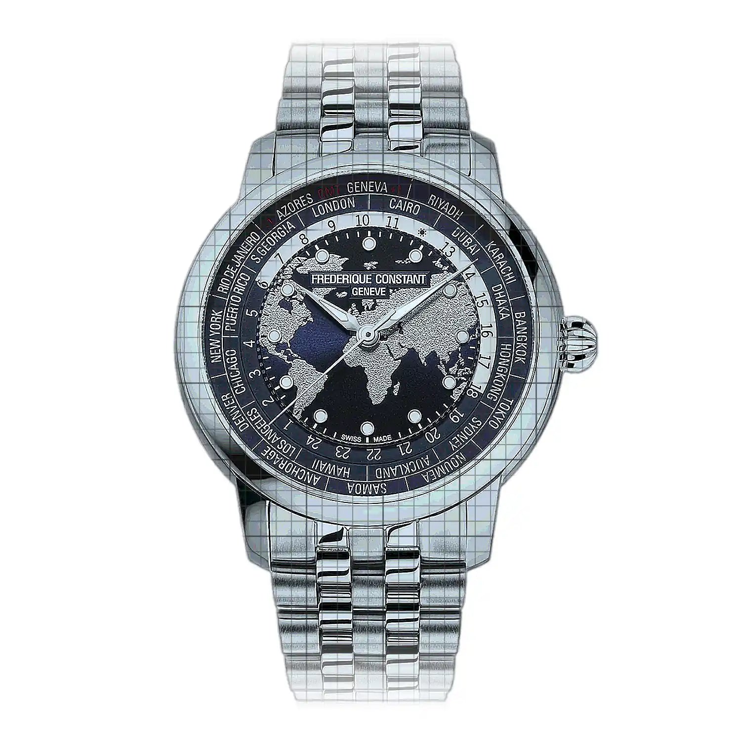 Frederique Constant Manufacture Classic Worldtimer 40mm Blue