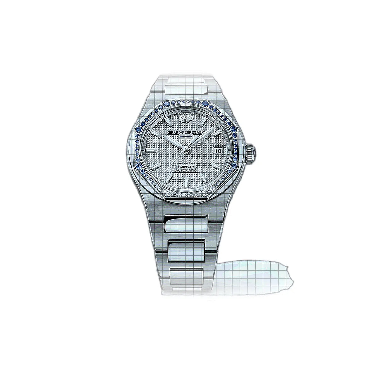 Girard-Perregaux Laureato 81005-11S3464-1CM Silver Dial Stainless steel 38mm Watch