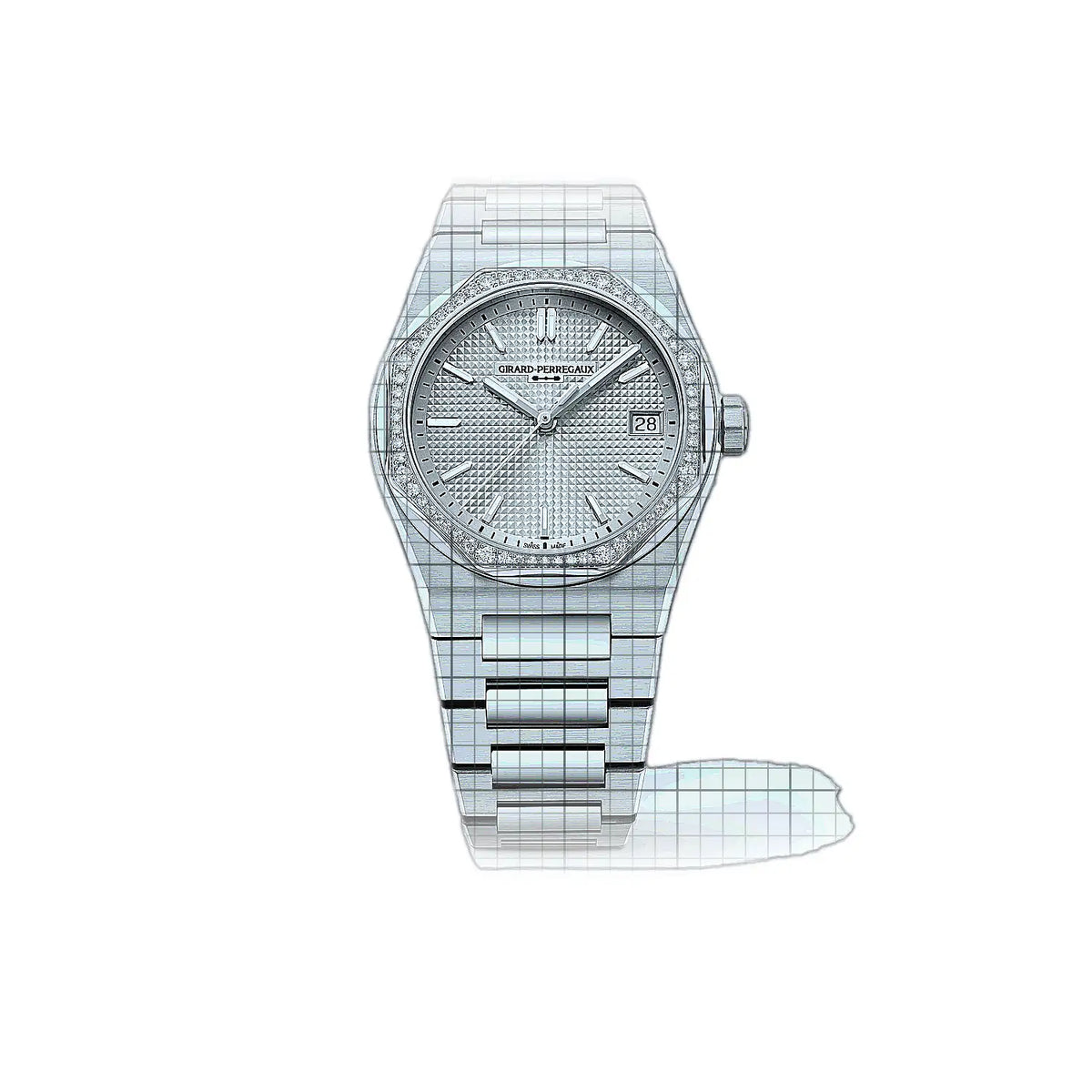 Girard-Perregaux Laureato 81006-11S3597-1CM Weiß Zifferblatt Edelstahl 36 mm Uhr