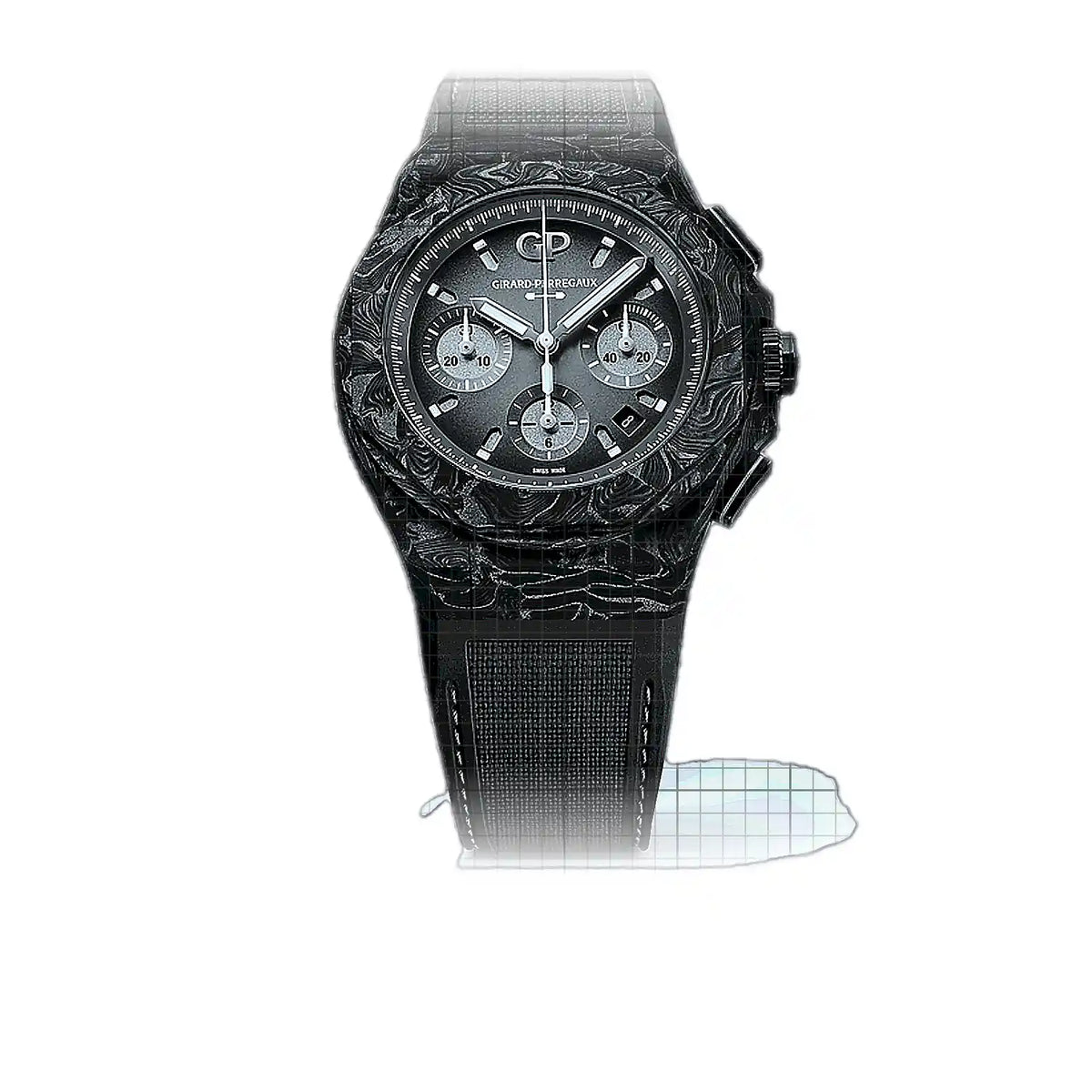 Girard-Perregaux Laureato 81060-41-3222-1CX horloge met grijze wijzerplaat en carbon, 44 mm
