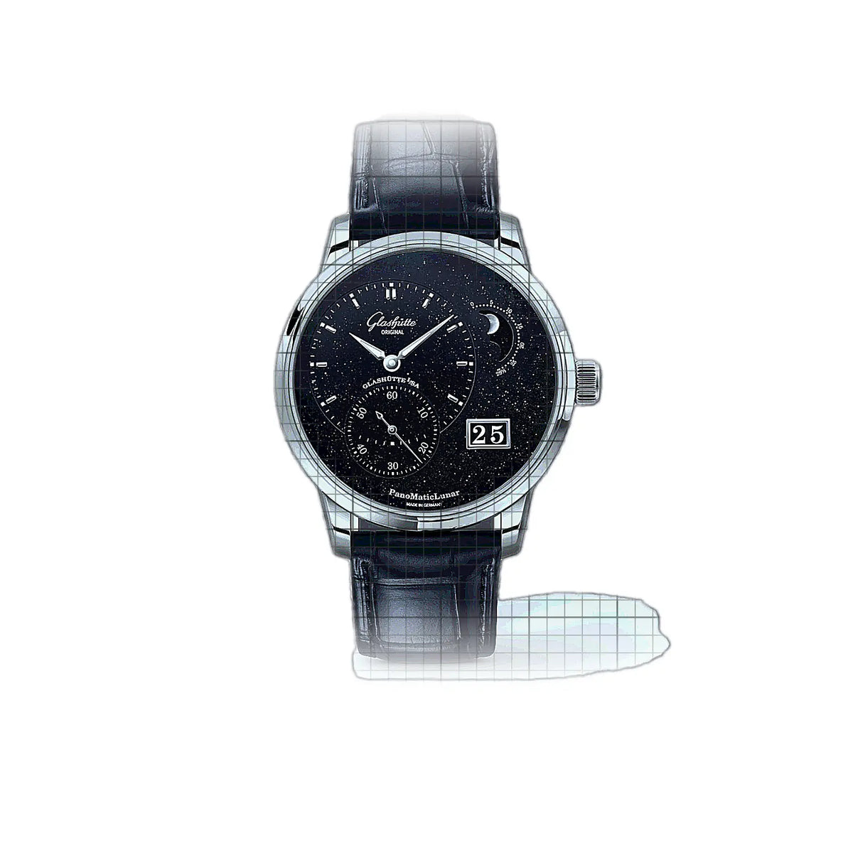 Montre Glashütte Original PanoMatic 1-92-14-01-03-61 à cadran bleu Platine 40mm