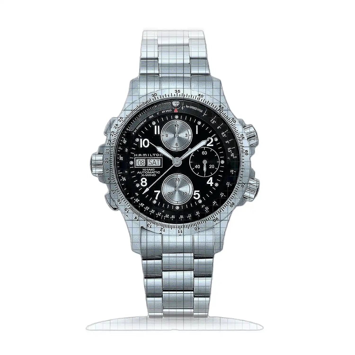 Hamilton Khaki Aviation X-Wind Auto Day Date H77616133 Black Dial Stainless steel 44mm Watch