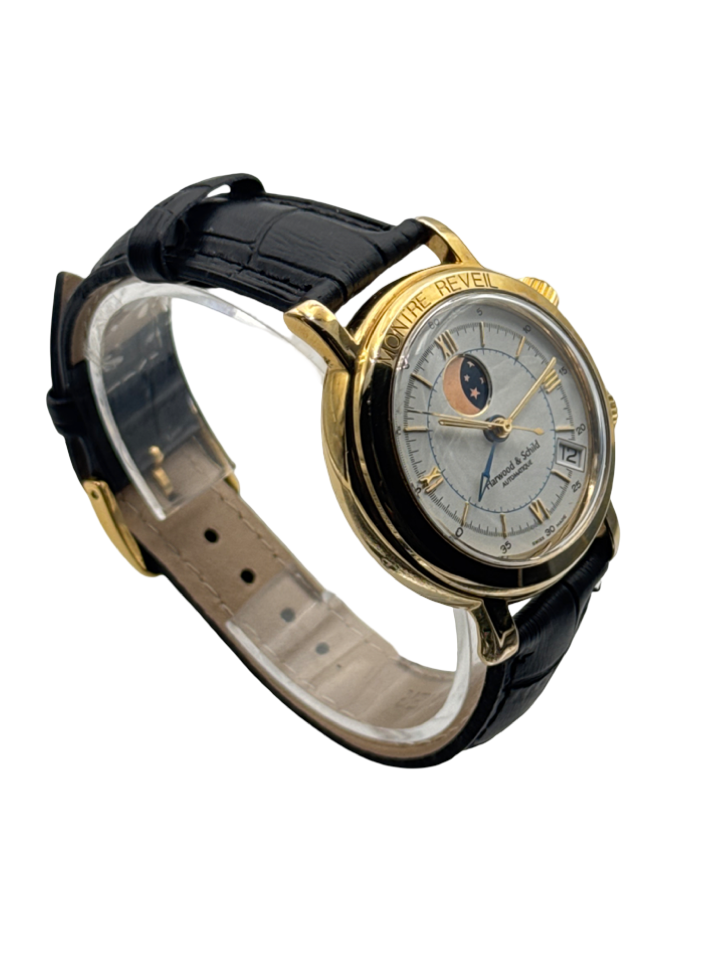Harwood & Schild Montre Reveil Alarm Automatique 38mm CPO Good 1990